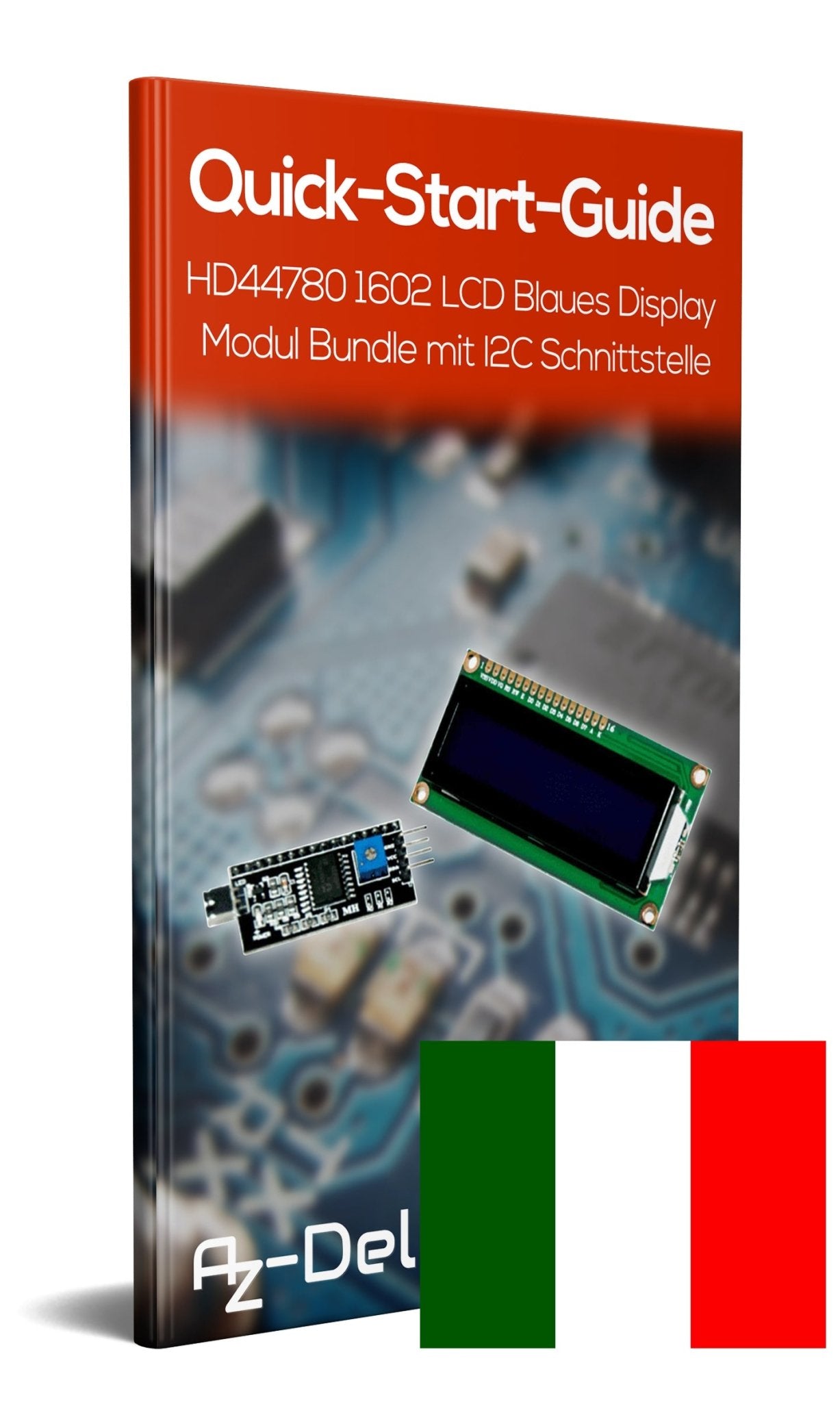 HD44780 1602 LCD Modul Display Bundle mit I2C Schnittstelle 2x16 Zeichen - AZ-Delivery