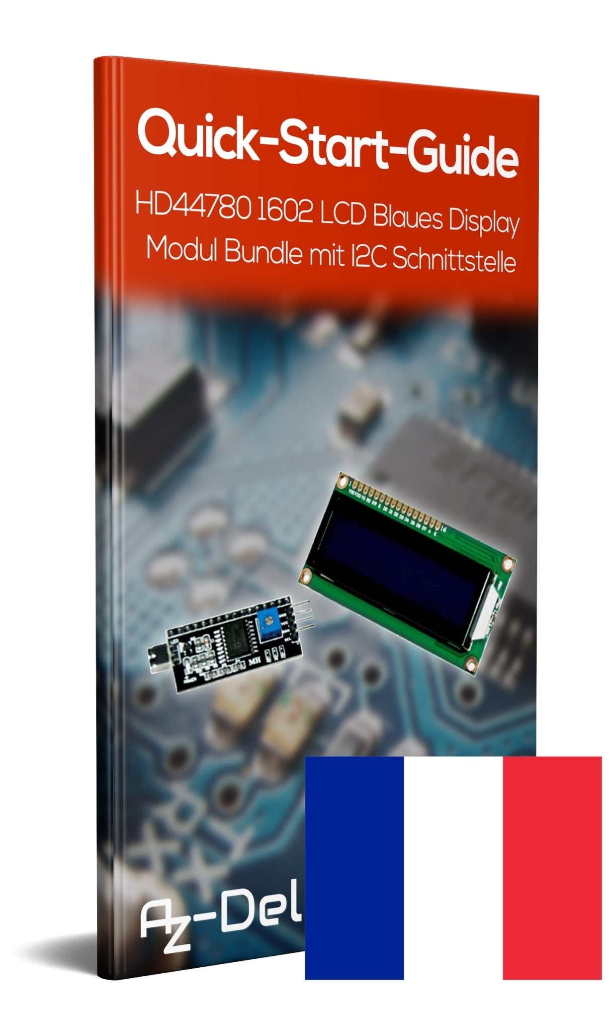 HD44780 1602 LCD Modul Display Bundle mit I2C Schnittstelle 2x16 Zeichen - AZ-Delivery