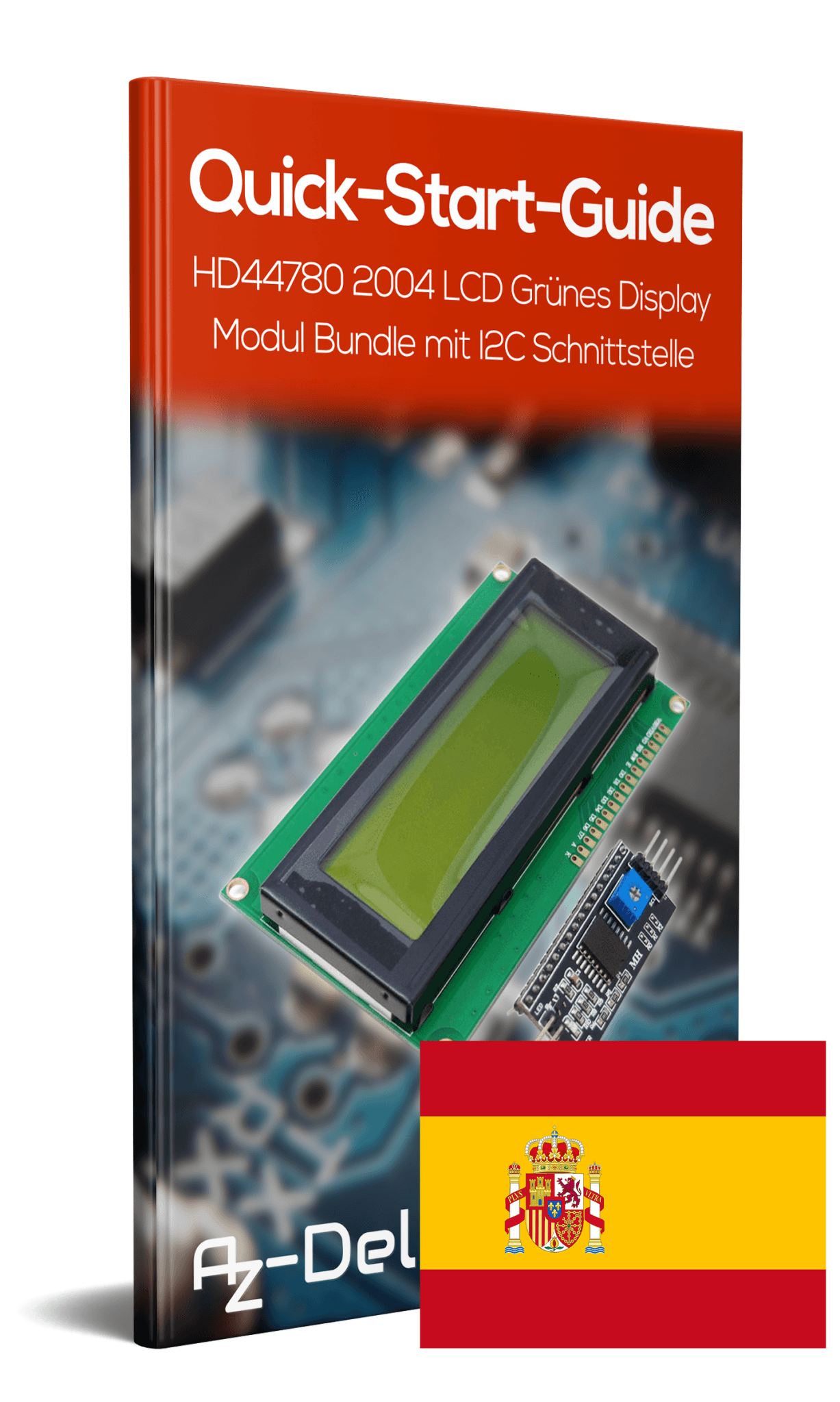 HD44780 2004 LCD Display Bundle 4x20 Zeichen mit I2C Schnittstelle Grün - AZ-Delivery