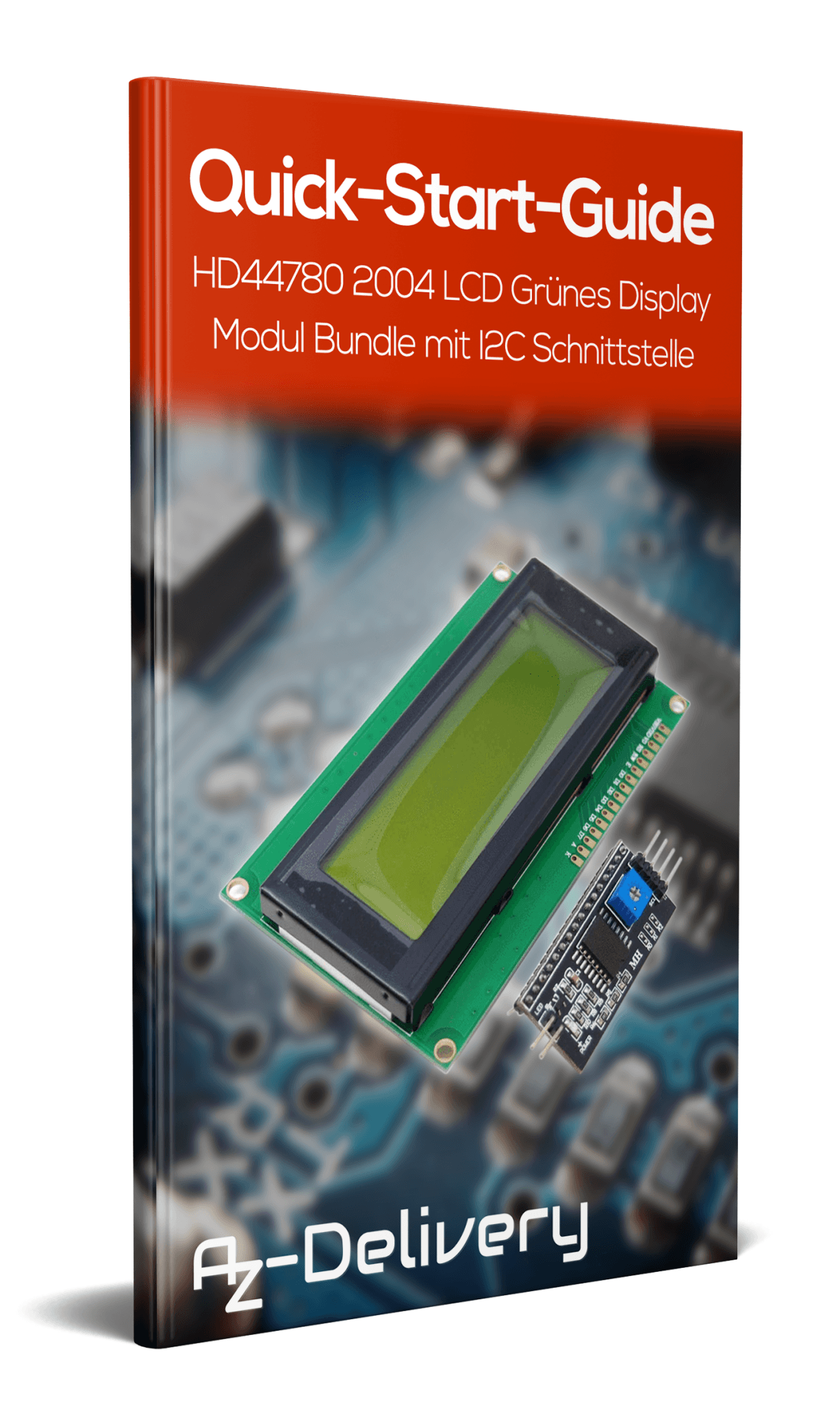 HD44780 2004 LCD Display Bundle 4x20 Zeichen mit I2C Schnittstelle Grün - AZ-Delivery