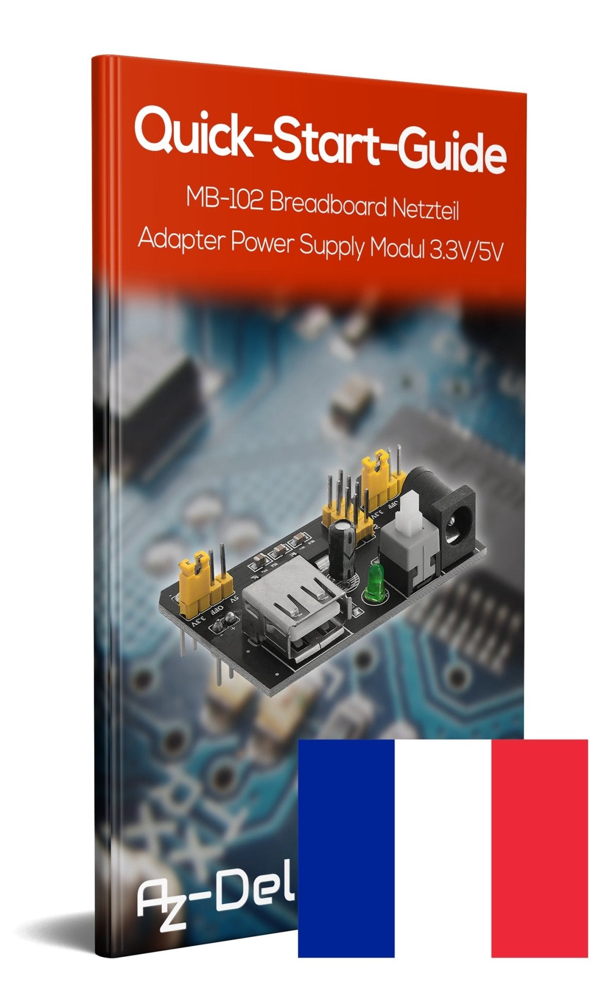 MB102 Breadboard Netzteil Adapter Power Supply Modul 3.3V/5V - AZ-Delivery