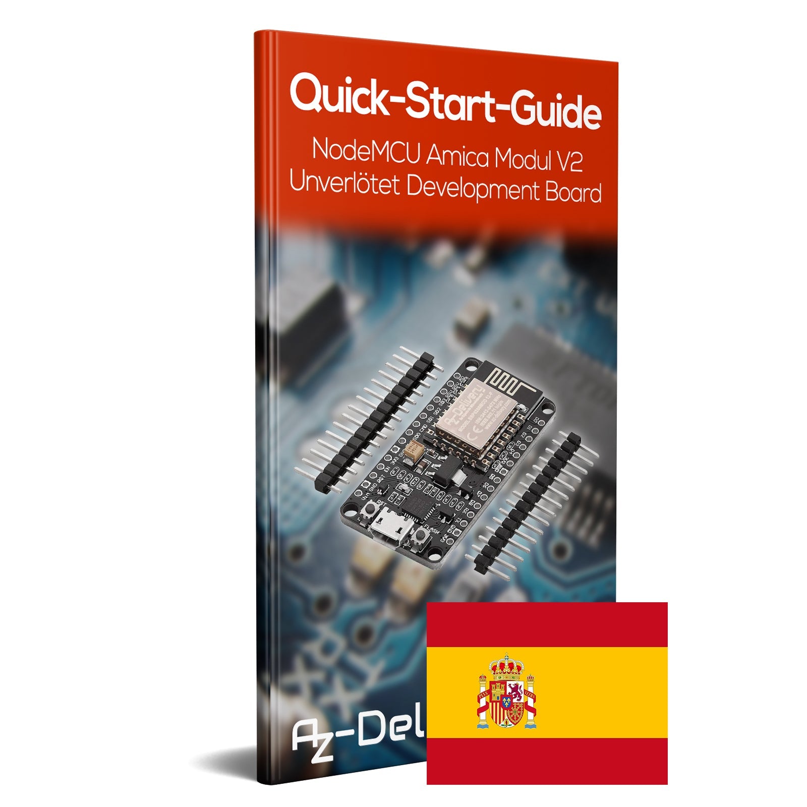 NodeMCU Lua Amica Modul V2 ESP8266 ESP-12F WIFI WLAN unverlötet mit CP2102 - AZ-Delivery