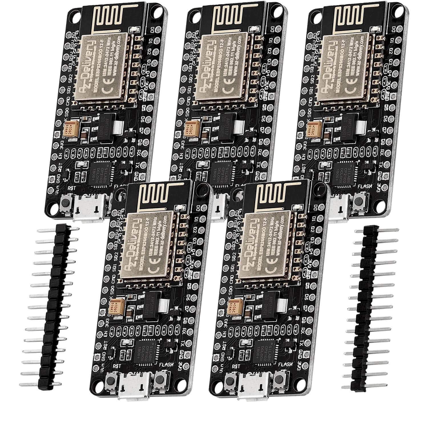 NodeMCU Lua Amica Modul V2 ESP8266 ESP-12F WIFI WLAN unverlötet mit CP2102 - AZ-Delivery