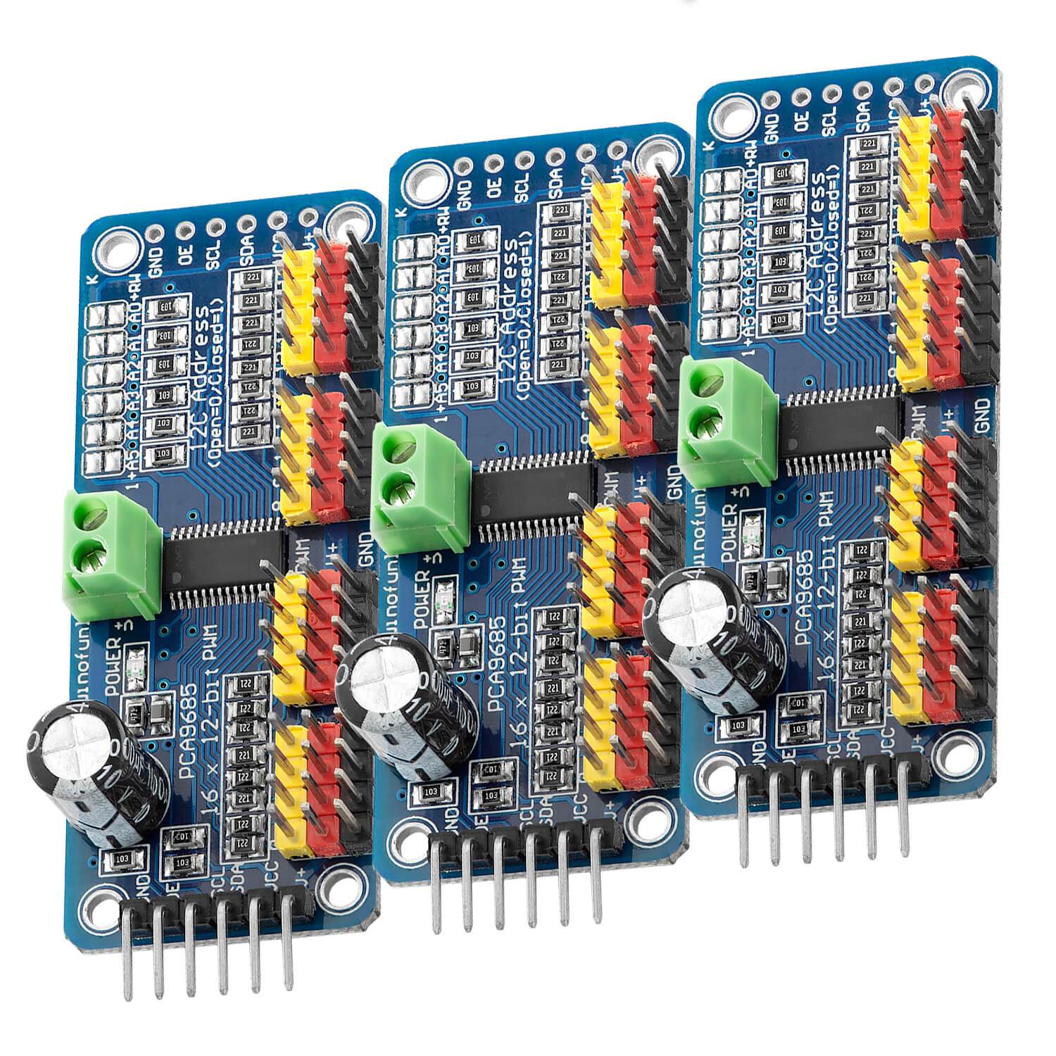 PCA9685 16 Kanal 12 Bit PWM Servotreiber für Raspberry Pi - AZ-Delivery
