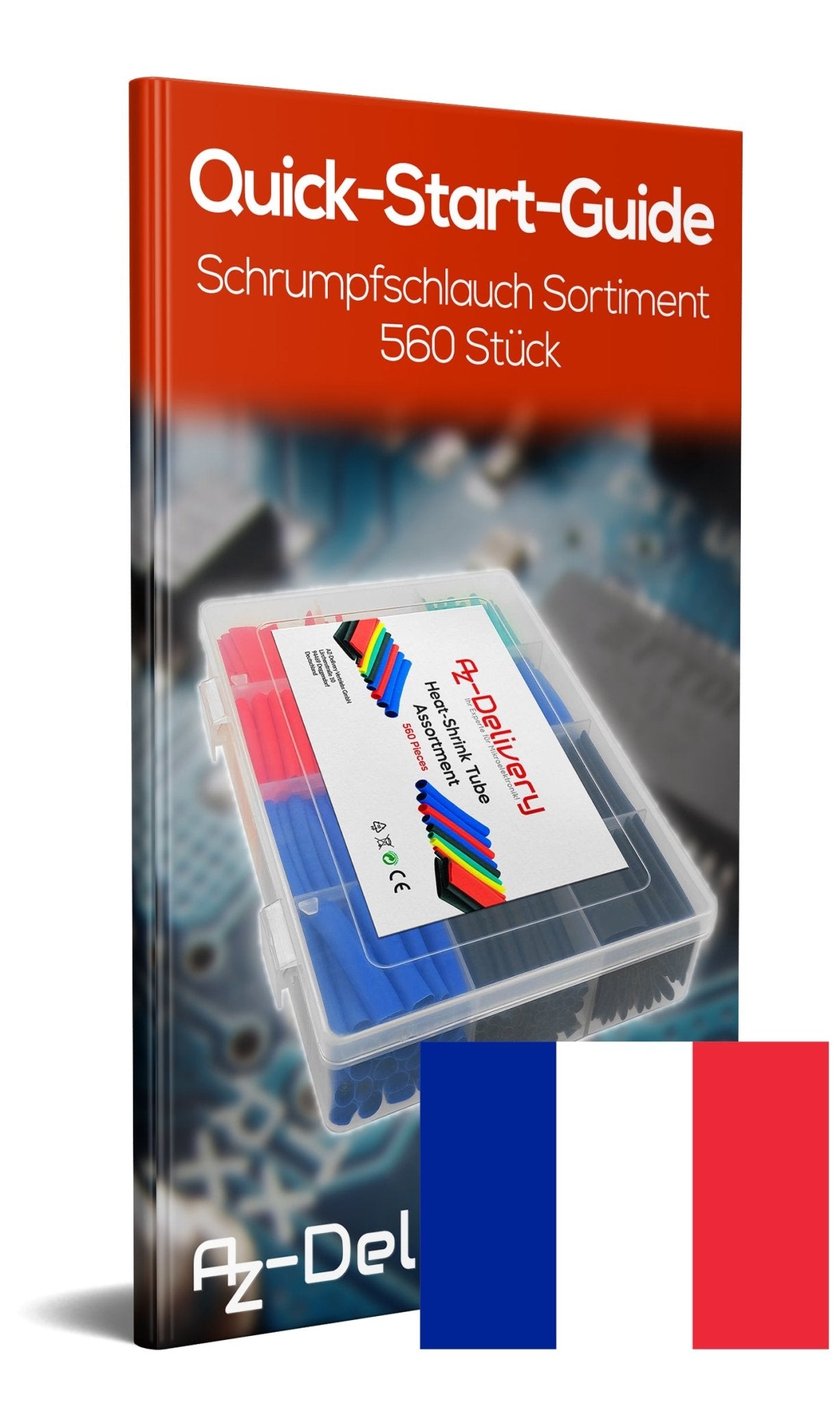 Schrumpfschlauch Sortiment 560 Stück, Verhältnis 2:1, 12 Größen, 5 Farben - AZ-Delivery