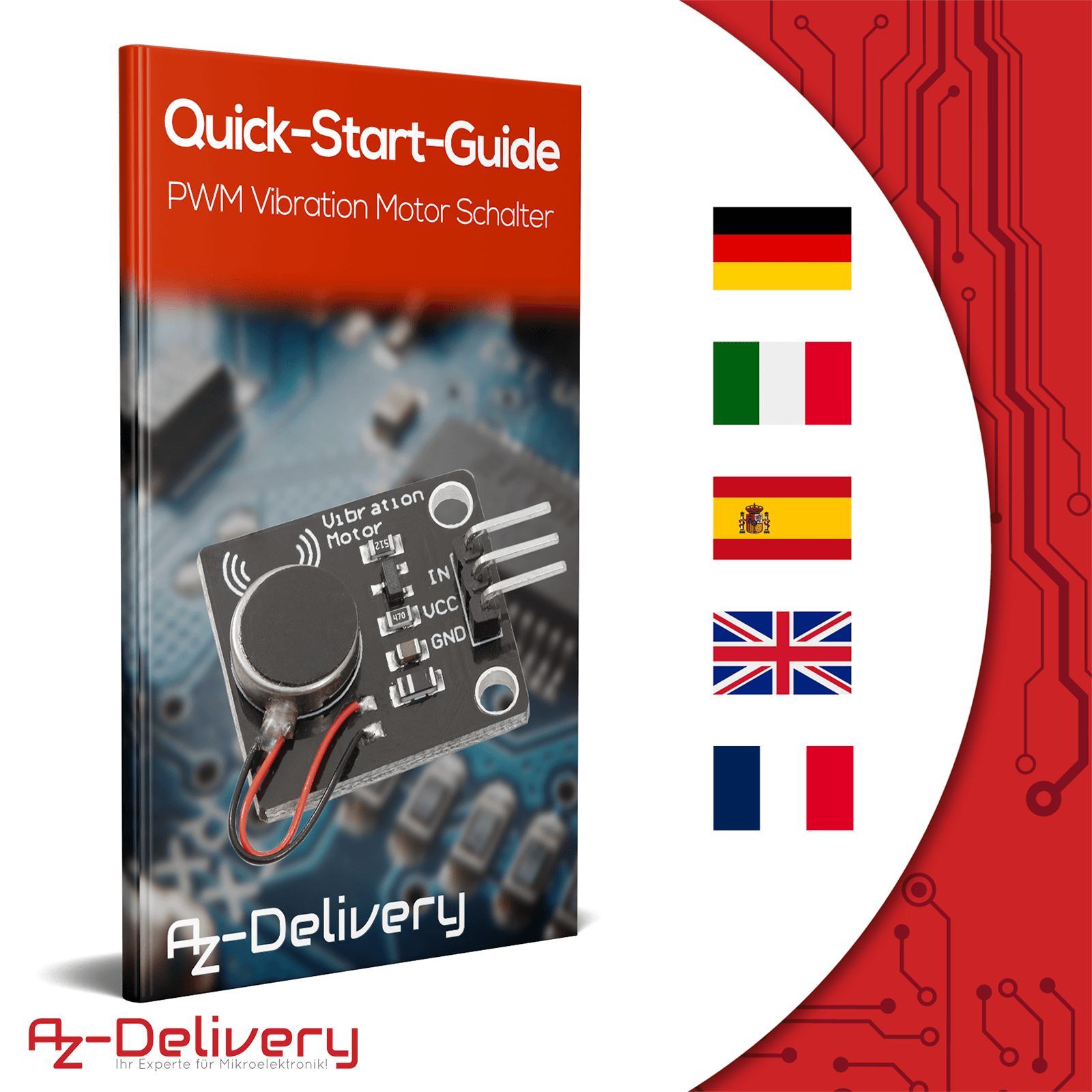 Vibrationsmotor Modul mit hoher Intensität Vibration Modul DC Motor Signalwandler gesteuert durch PWM - AZ-Delivery