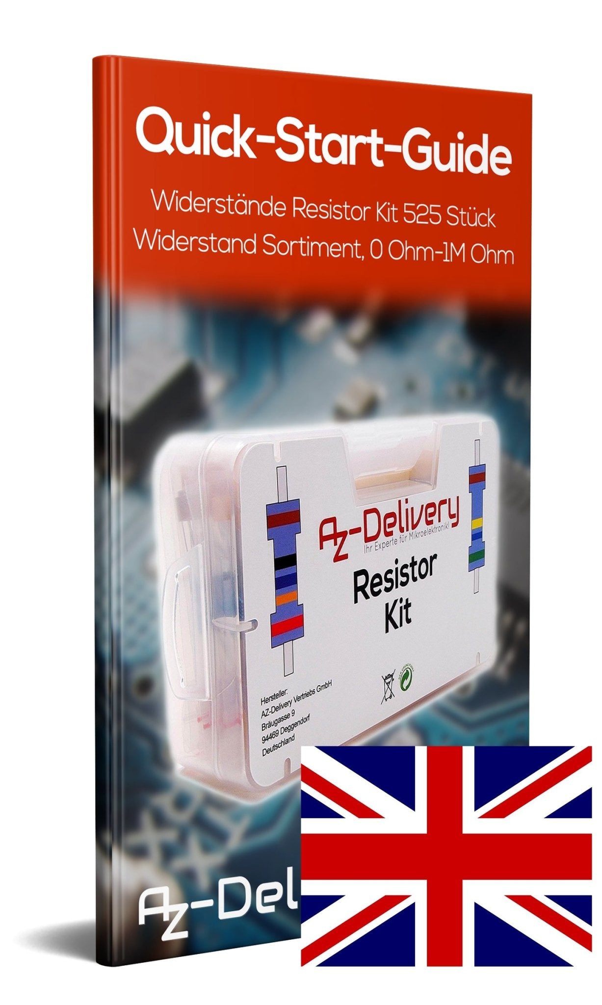 Widerstände Resistor Kit 525 Stück Widerstand Sortiment, 0 Ohm -1M Ohm - AZ-Delivery