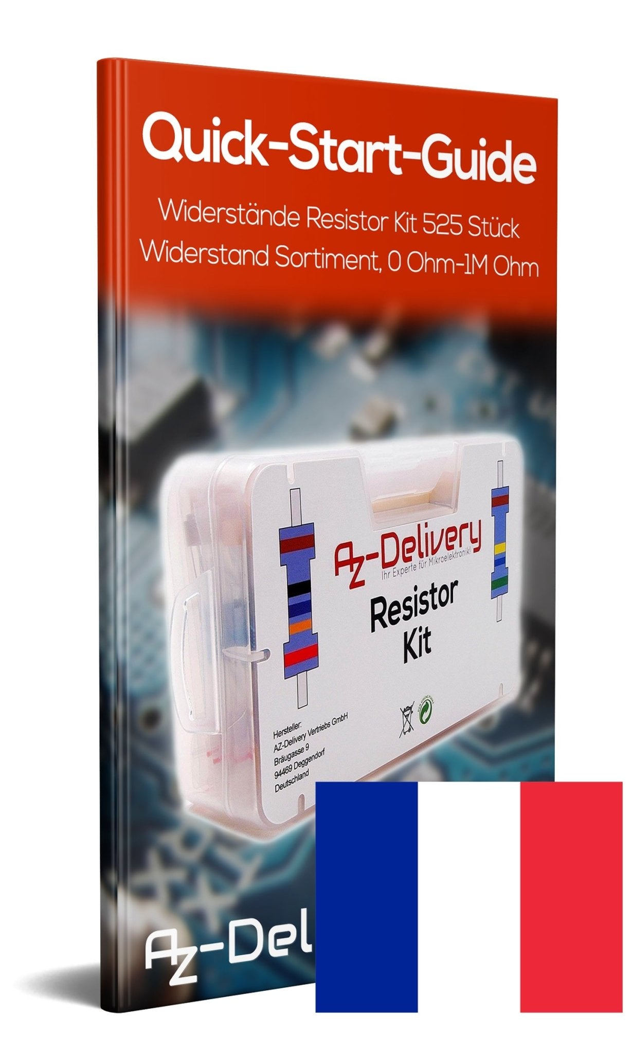 Widerstände Resistor Kit 525 Stück Widerstand Sortiment, 0 Ohm -1M Ohm - AZ-Delivery