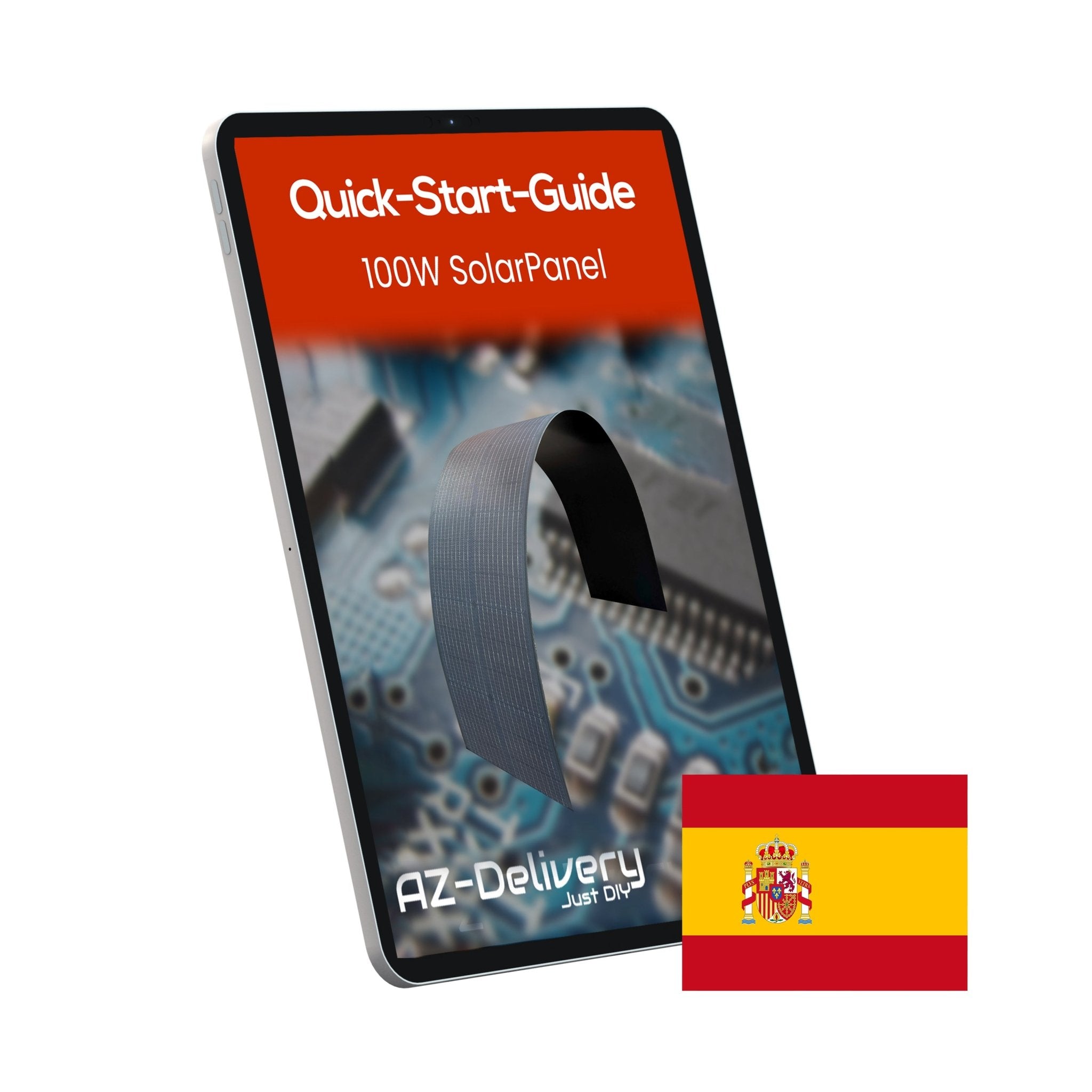 100W ETFE Flexibles Solarpanel – Monokristallines Solarmodul, Leicht & Robust, PV - Modul mit MC4 - Stecker, Ideal für Wohnmobil, Boot, Dach, Balkon, Camping & Netzunabhängige Anwendungen - AZ - Delivery