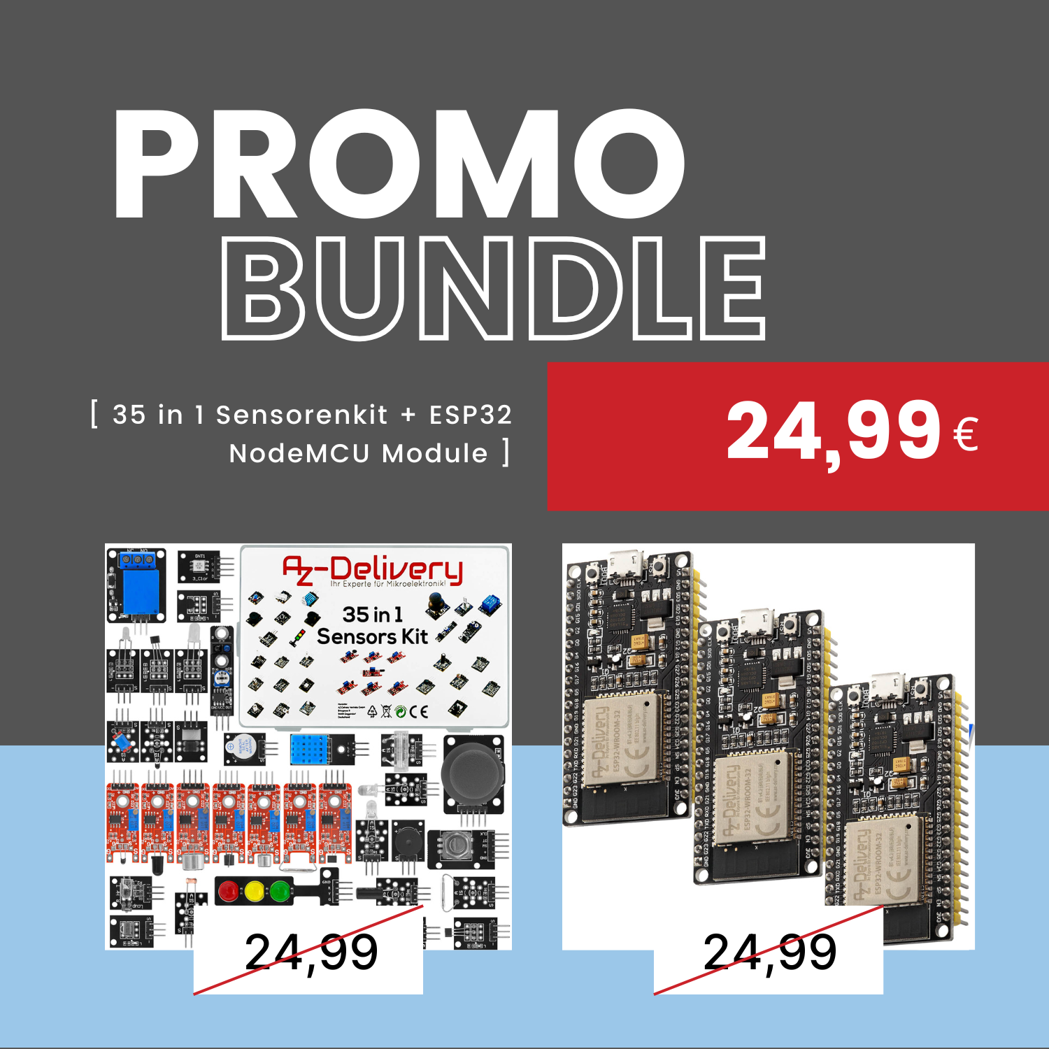 PROMO BUNDLE: 35 in 1 Sensorenkit + ESP32 NodeMCU Module