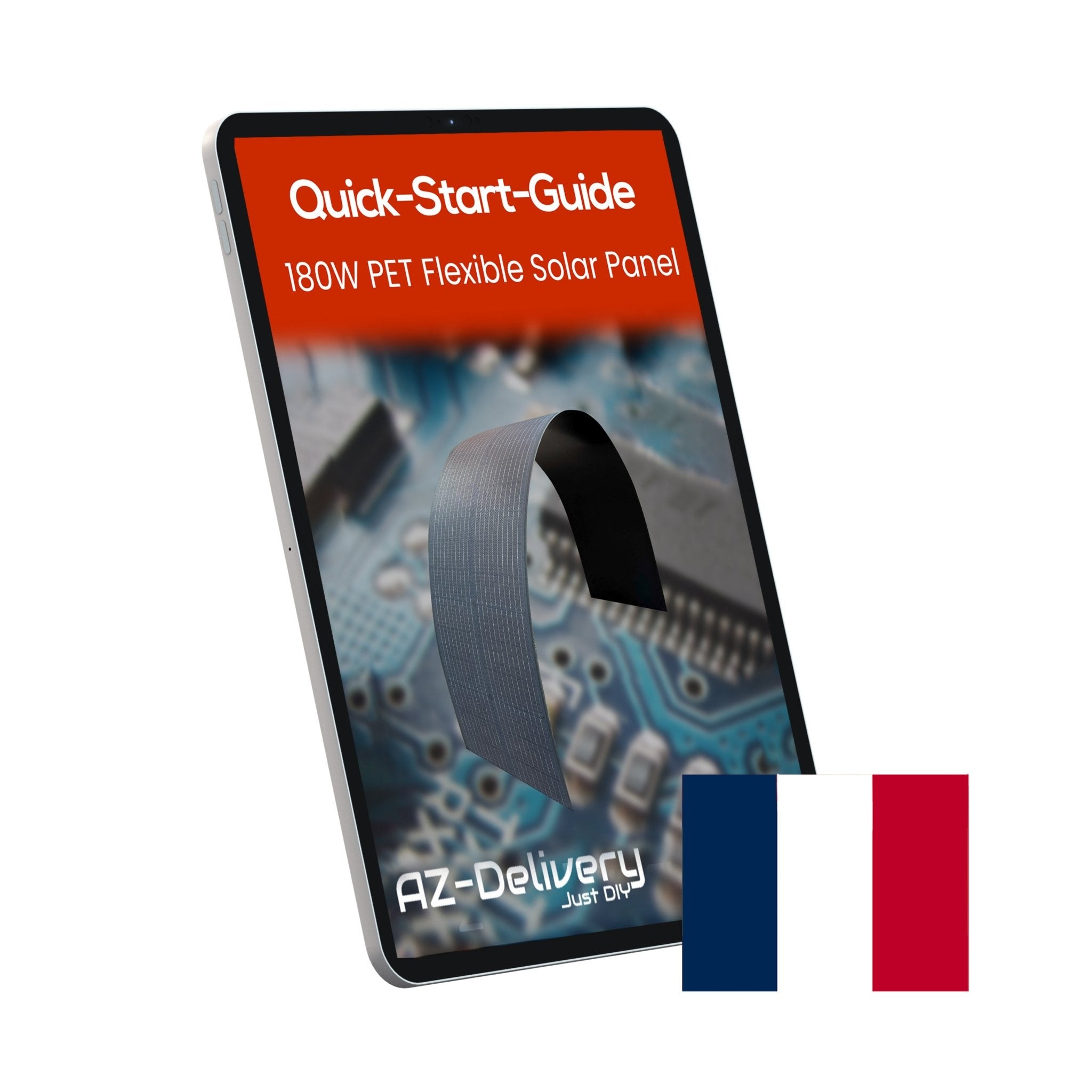 180W ETFE Flexibles Solarpanel – Monokristallines Solarmodul, Leicht & Robust, PV - Modul mit MC4 - Stecker, Ideal für Wohnmobil, Boot, Dach, Balkon, Camping & Netzunabhängige Anwendungen - AZ - Delivery