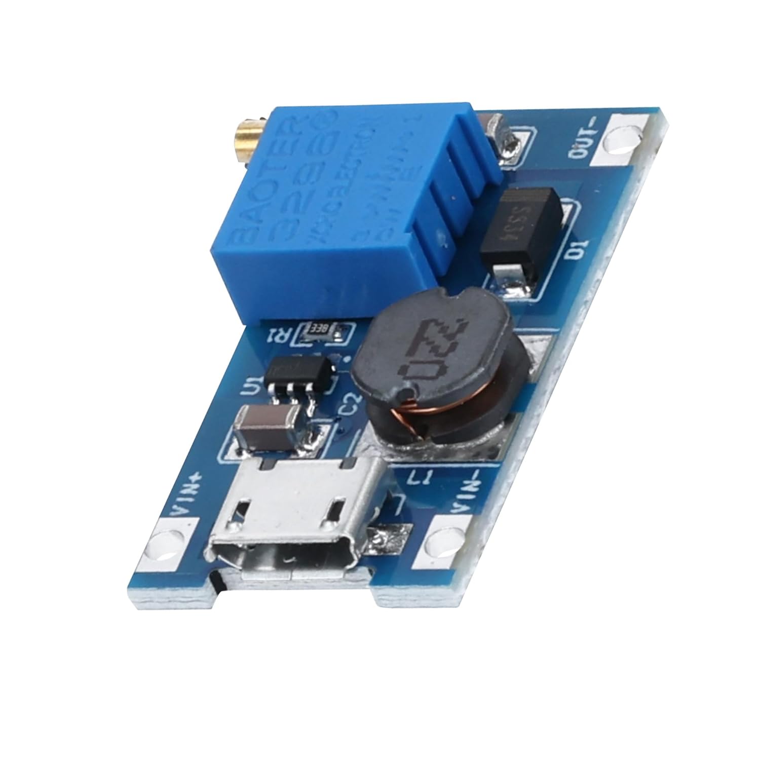 2A DC - DC Boost Step - Up Wandler, MicroUSB – Universeller Spannungsregler, 2V - 24V zu 5V - 28V, für MT3608 - AZ - Delivery