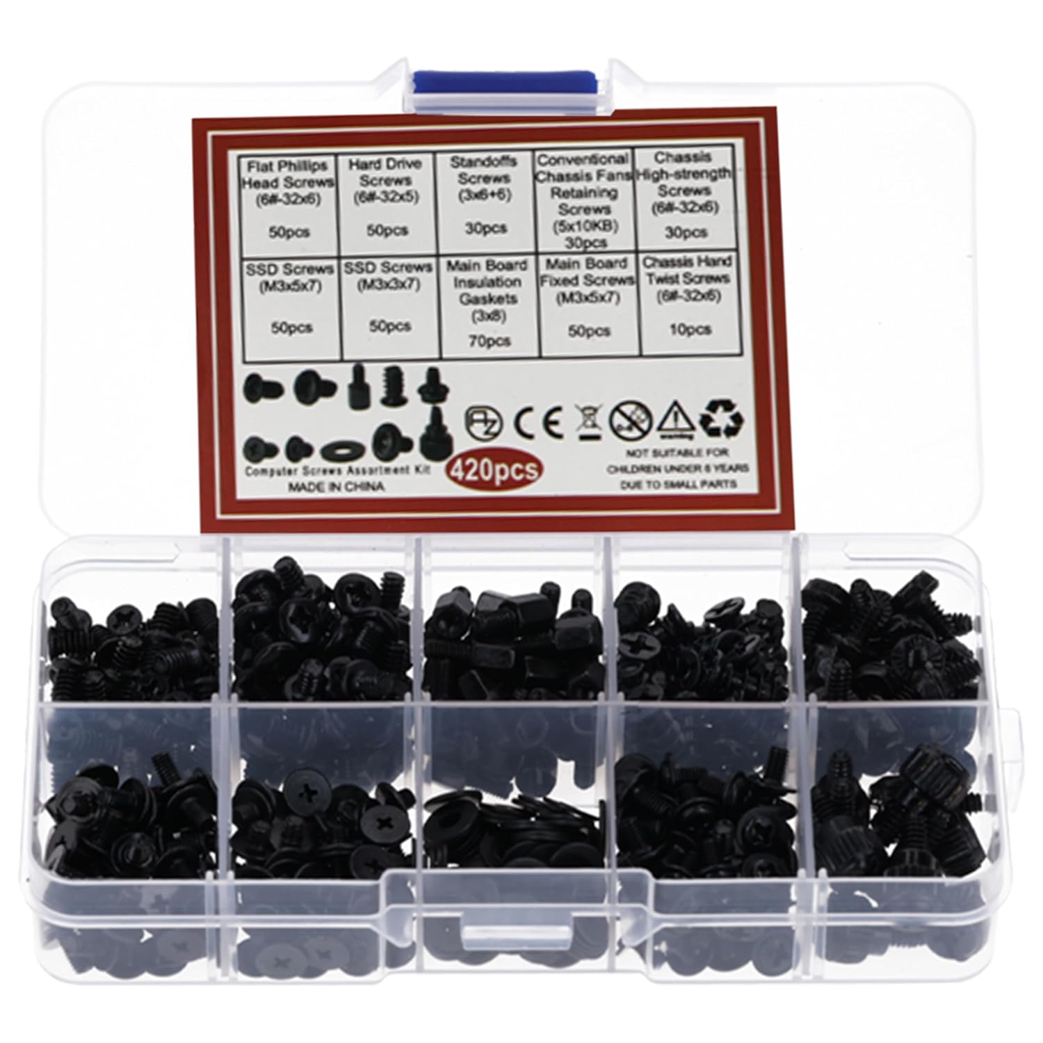 420 Stk PC Schrauben Set – Umfassendes Computer Schrauben Set - AZ - Delivery