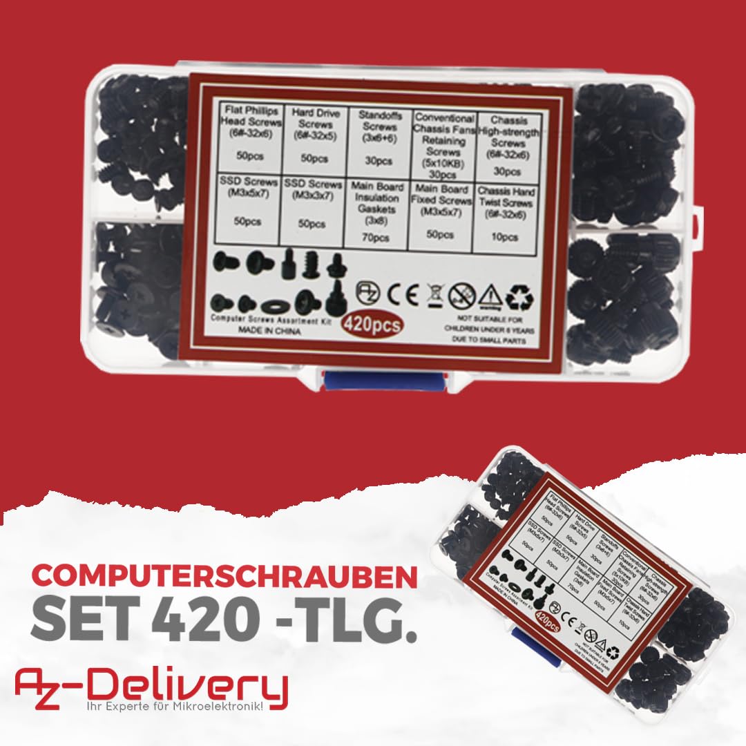 420 Stk PC Schrauben Set – Umfassendes Computer Schrauben Set - AZ - Delivery