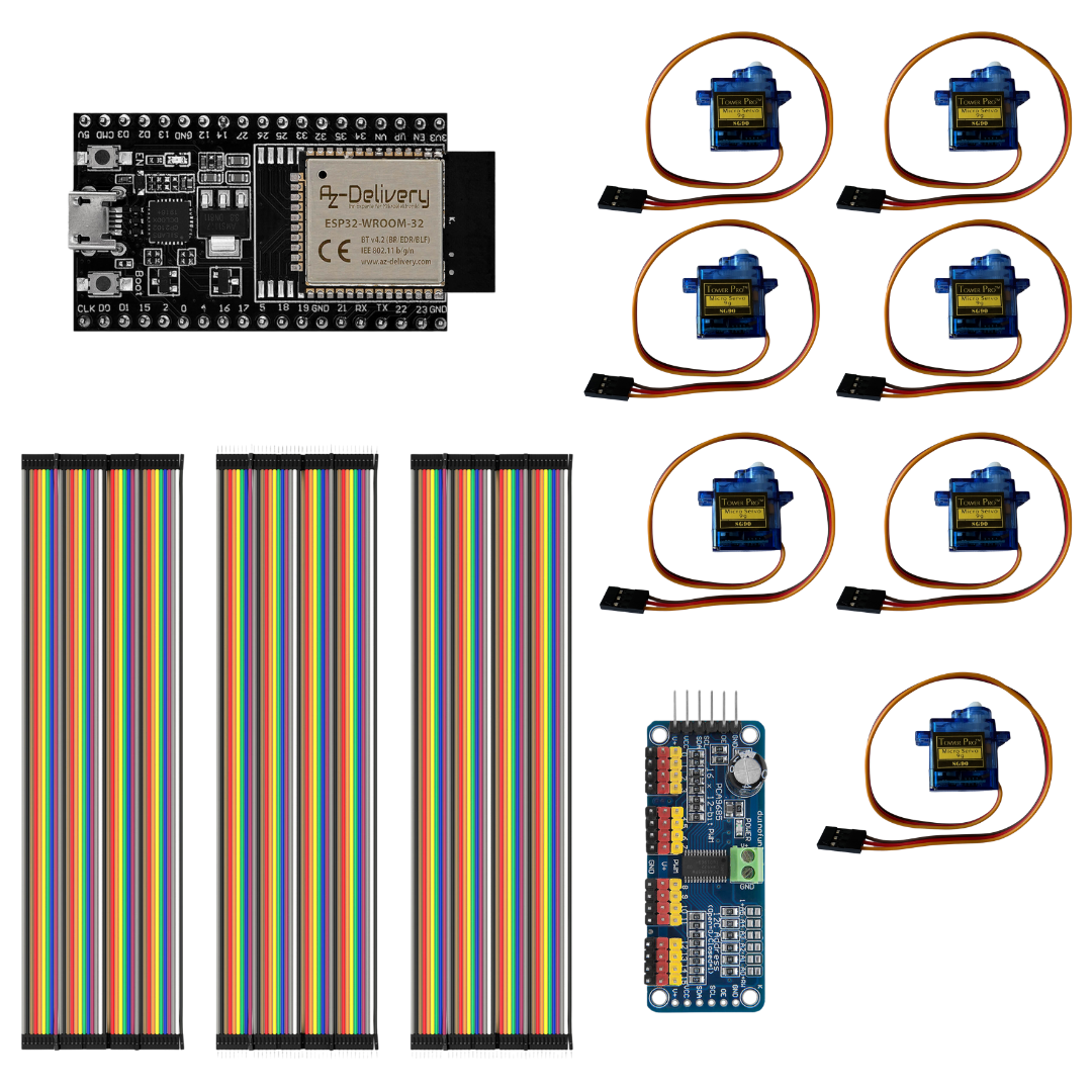 Mechanical 7-segment display with servos and ESP32