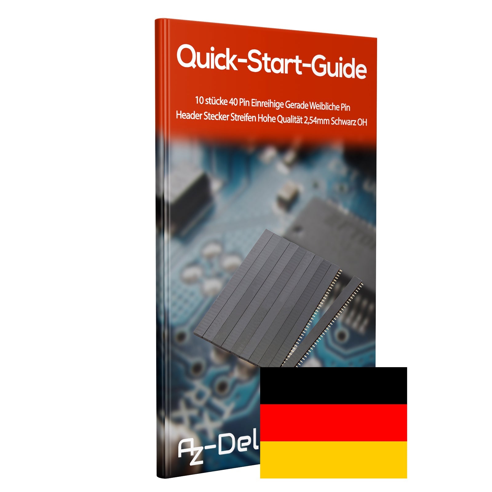AZ - Delivery Buchsenleisten - 40 Pins, 2.54mm Rastermaß, Gerade, Einreihig, Hochleistungs - Kontaktmaterial - AZ - Delivery