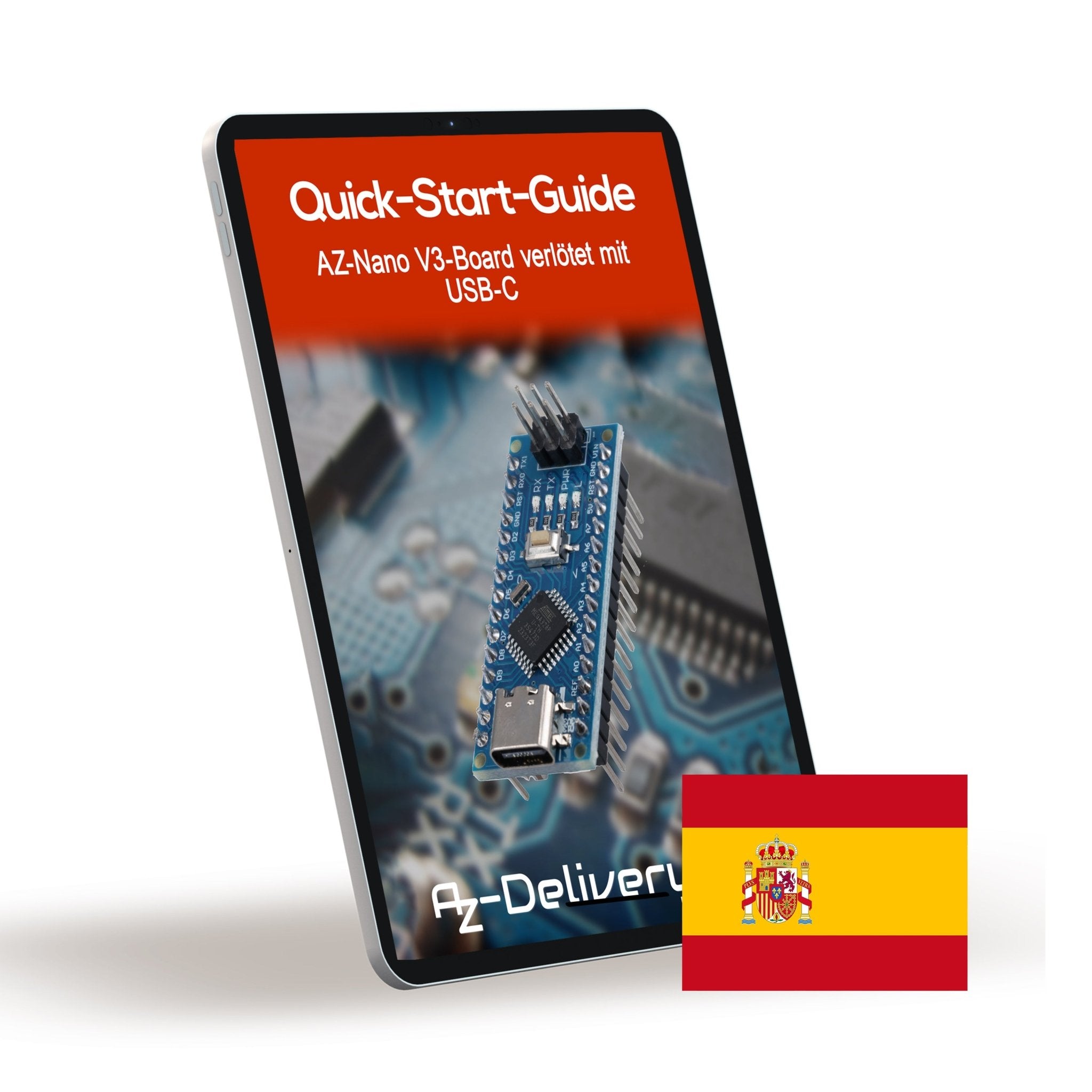 AZ - Nano V3 - Board mit USB - C Anschluss mit Atmega328 CH340 fertig verlötete, verbesserte Version - AZ - Delivery