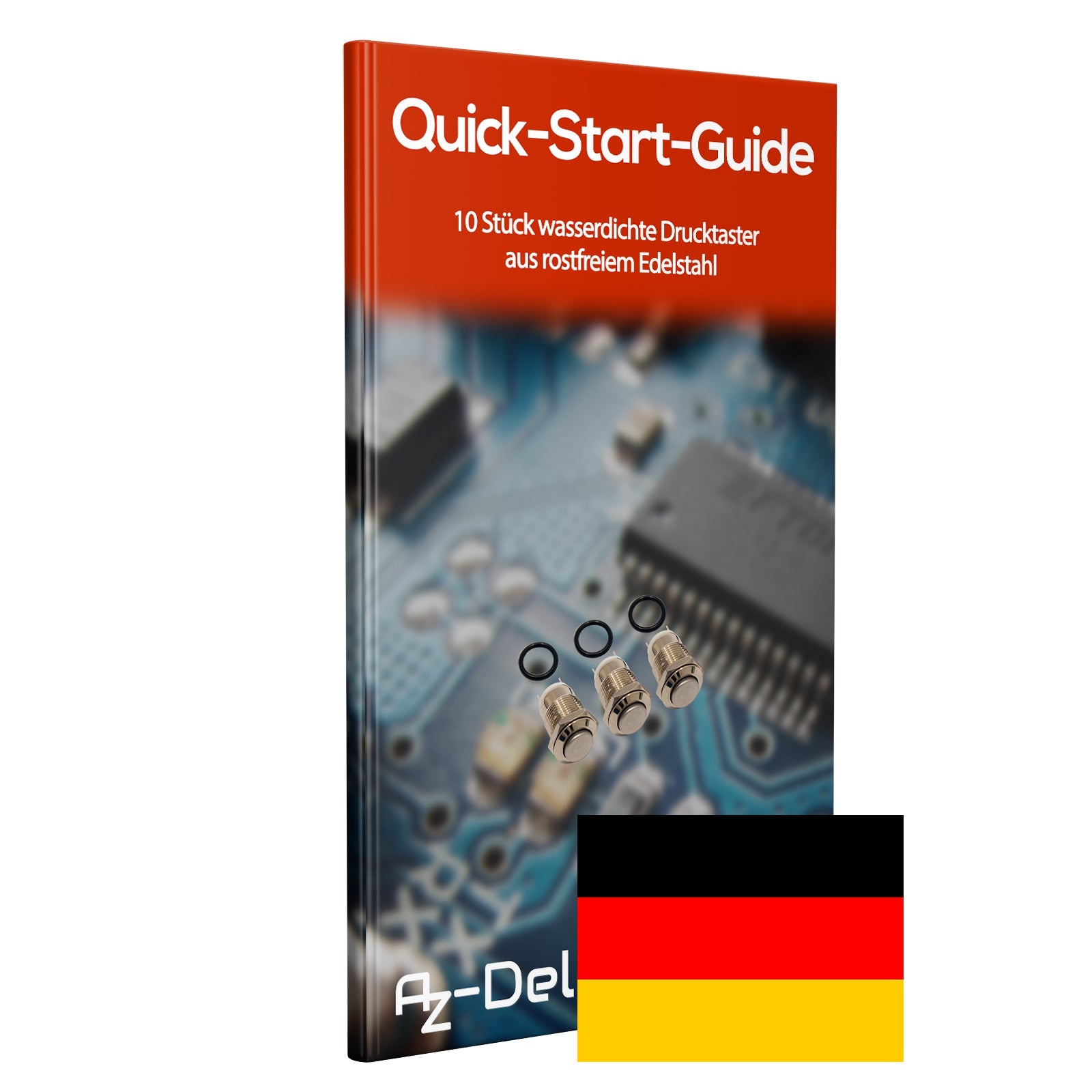 Drucktaster bis 36V, wasserdicht für Hupenknopfschalter, Türklingelschalter, Netzschalter, elektrische Geräte 12mm Durchmesser - AZ - Delivery