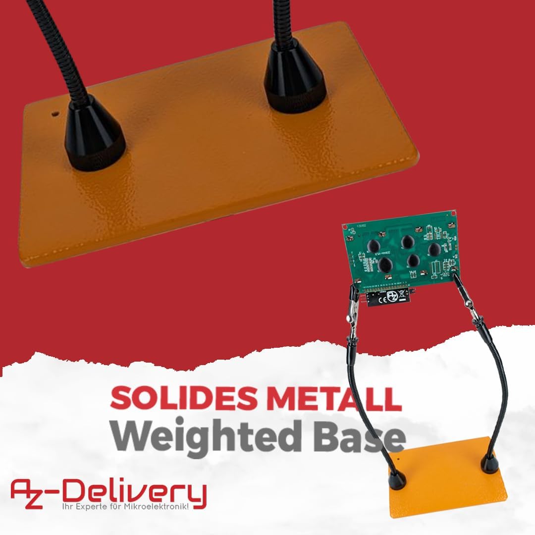Magnetische Dritte Hand Lötstation – Professionelle Löthilfe mit 2 Verstellbaren Helfenden Armen - AZ - Delivery