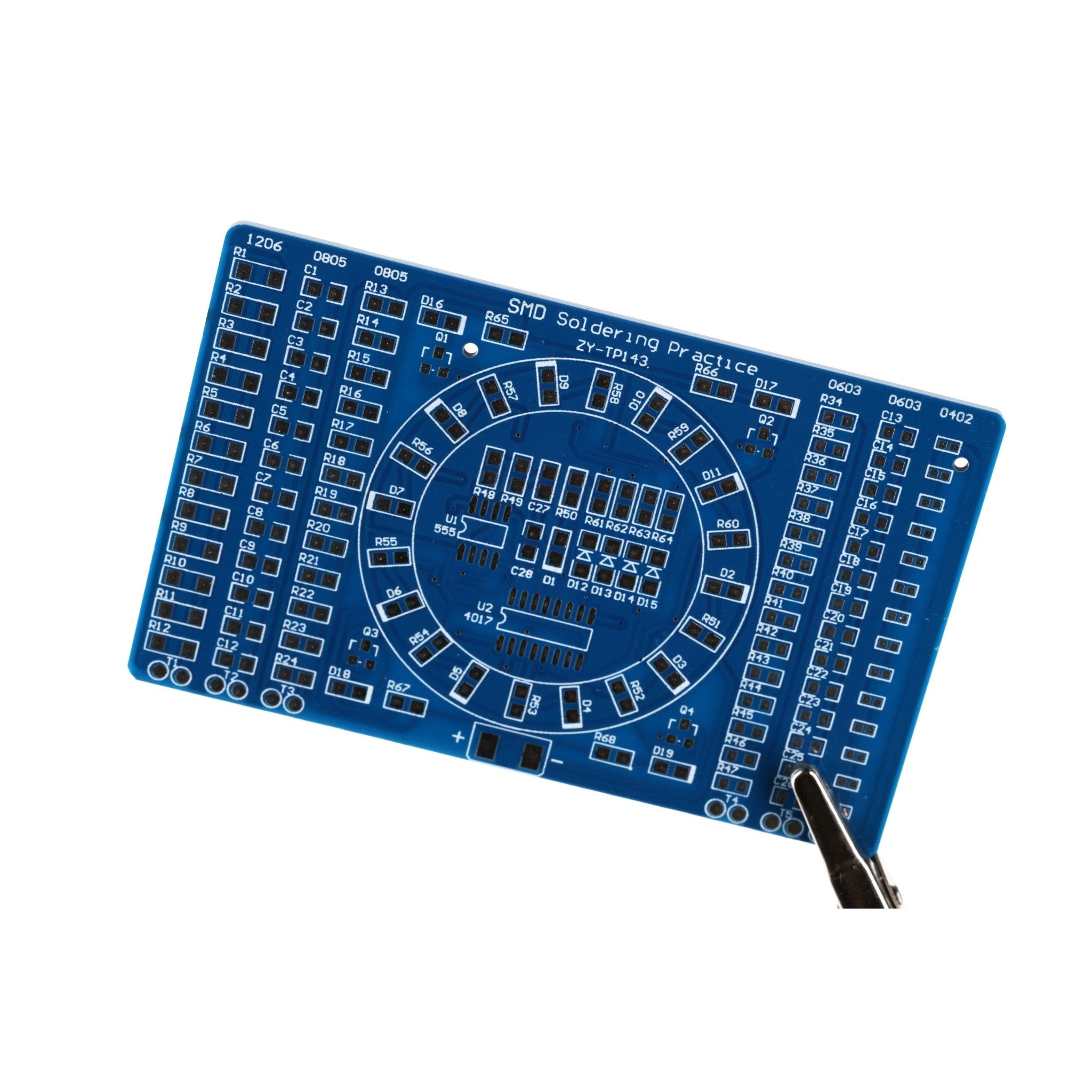 NE555 SMD Löten Übungsplatine DIY Kit - LED Modul zum Löten Lernen, Set mit Lötbausatz - Elektronisches Soldering Kit für Lötübungen - AZ - Delivery