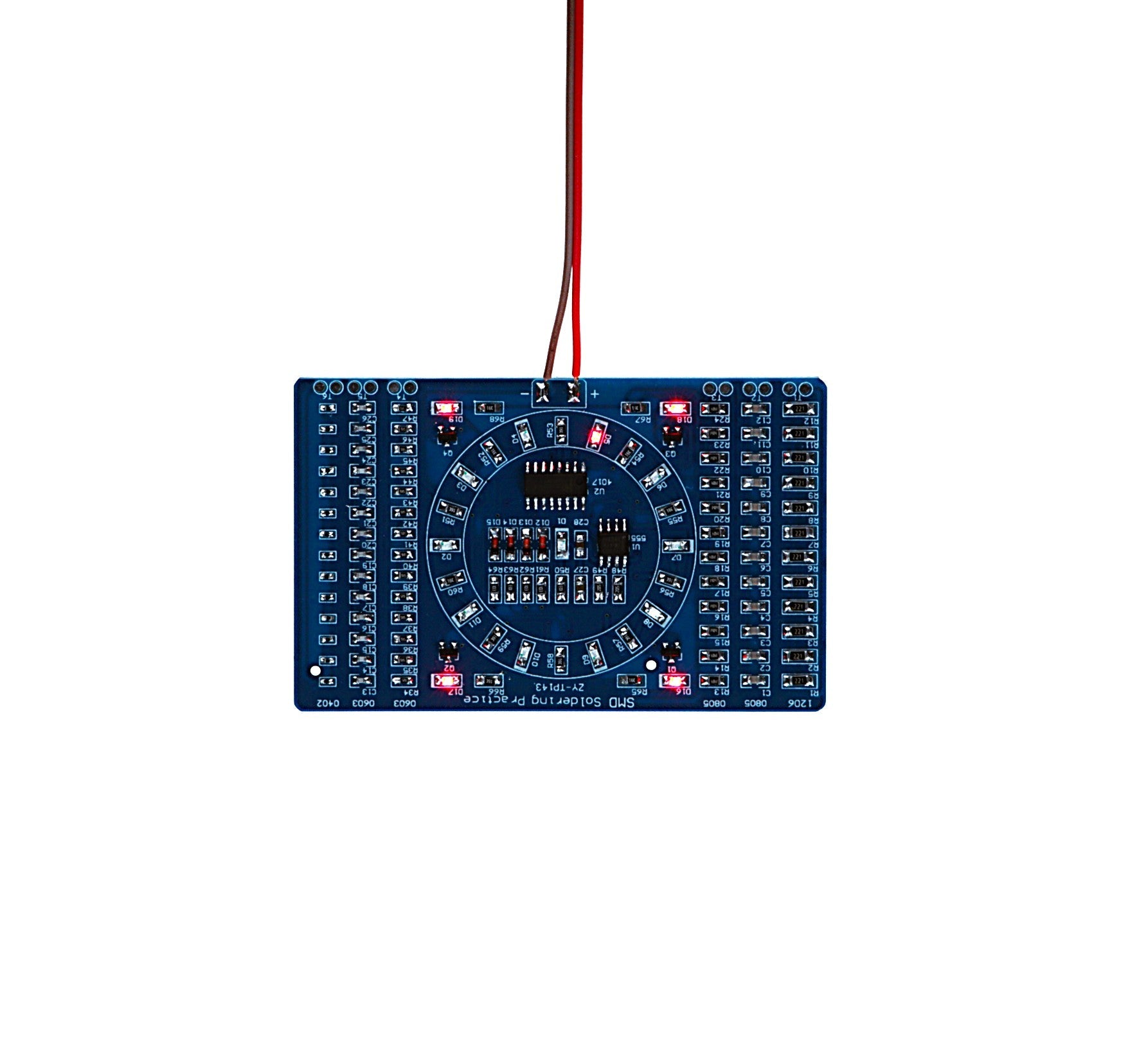 NE555 SMD Löten Übungsplatine DIY Kit - LED Modul zum Löten Lernen, Set mit Lötbausatz - Elektronisches Soldering Kit für Lötübungen - AZ - Delivery
