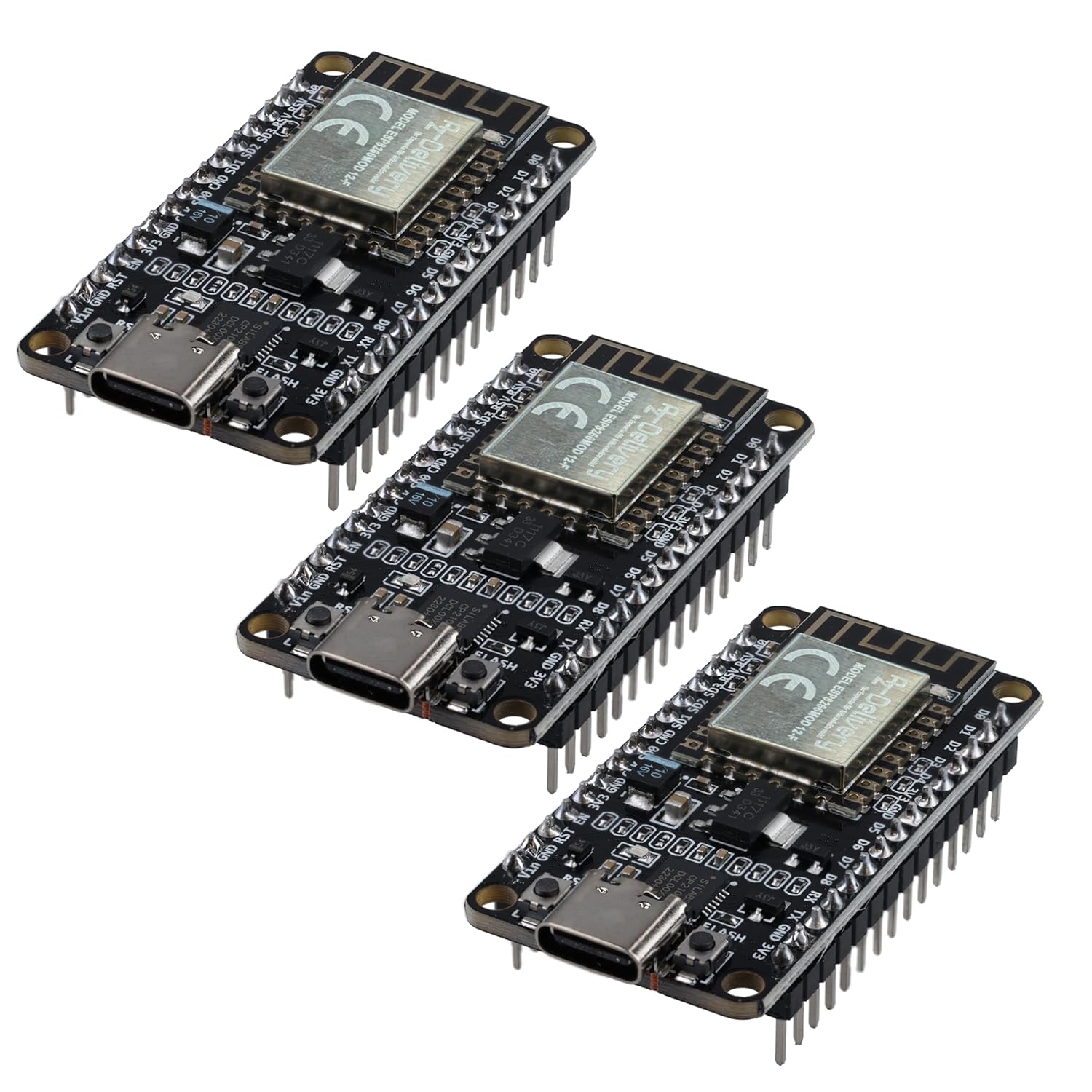 NodeMCU Amica Modul V2 ESP8266 ESP - 12F WiFi mit USB - C Anschluss - Node MCU ESP 8266 WiFi Development Board mit CP2102 kompatibel mit Arduino - AZ - Delivery
