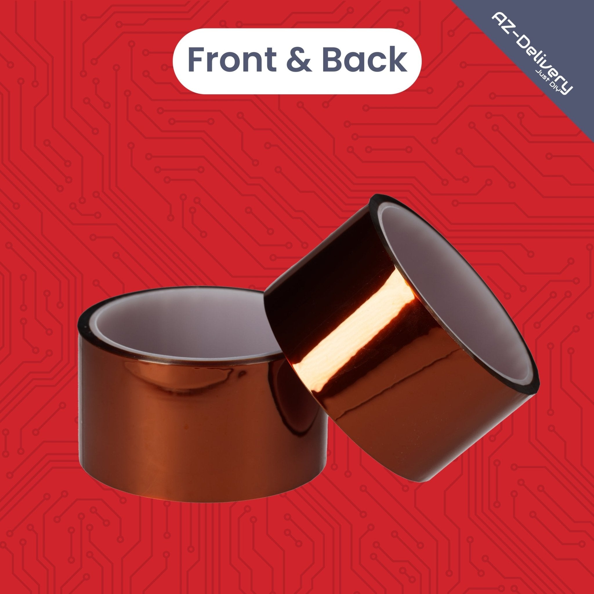 Polyimid Klebeband 5cm x 33m – Hitzebeständiges Klebeband bis 300°C – Perfekt für 3D - Druck, Sublimationsdruck, Elektronik und Isolierung - AZ - Delivery