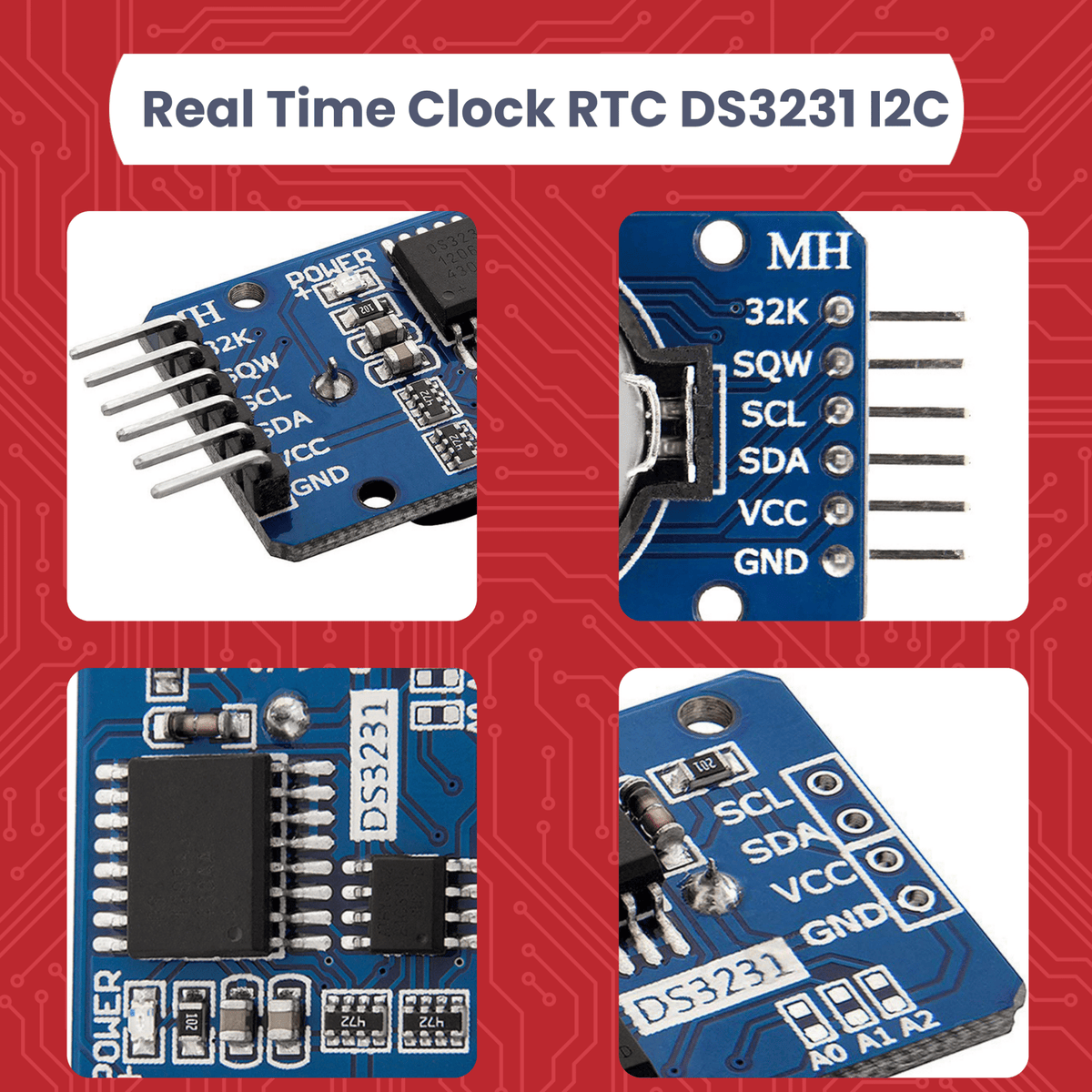 Real Time Clock RTC DS3231 I2C real -time clock compatible with Arduino ...