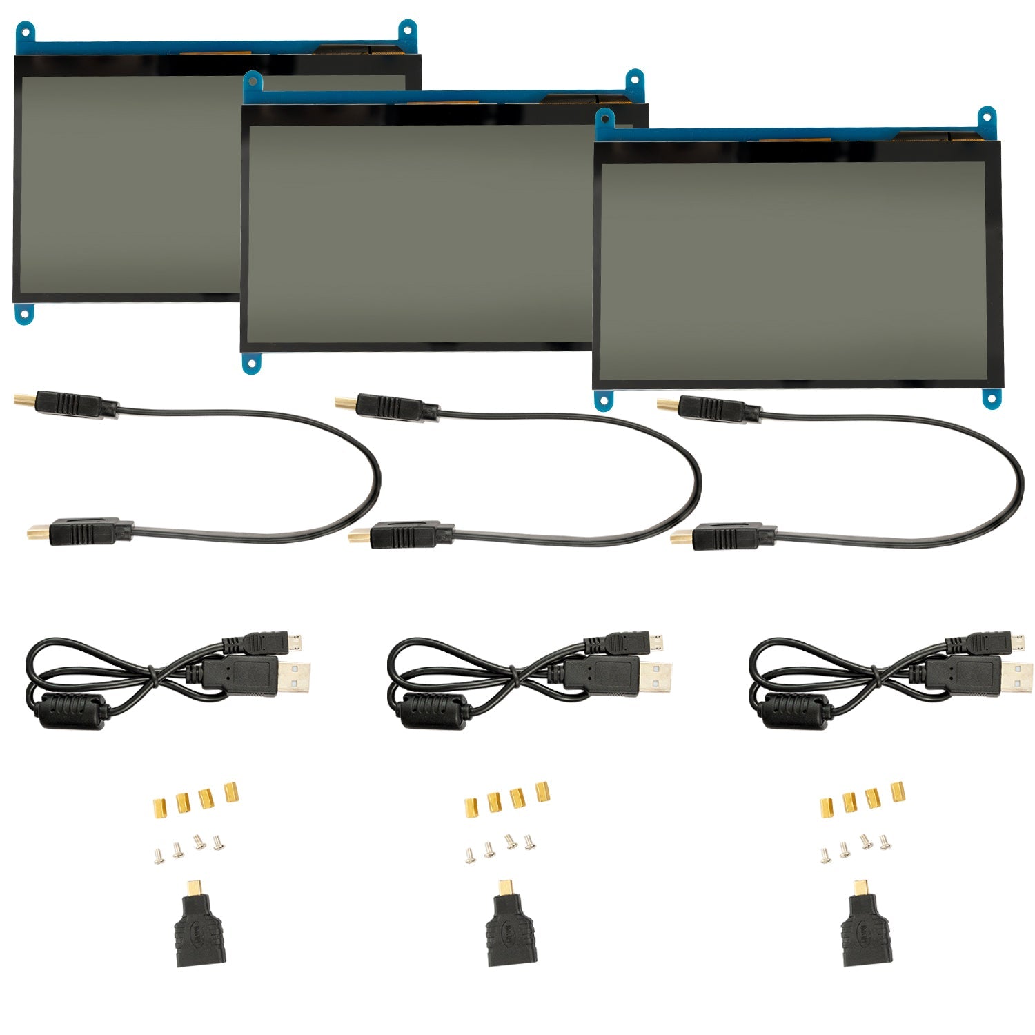 RPI Touch Display 7" Kapazitiv - Touchscreen 7 Zoll, 7 Inch Mini HDMI Display, 7 Inch Raspberry Pi Screen Monitor, 7 - Zoll HDMI - Monitor, Kompatibel mit Raspberry Pi - AZ - Delivery