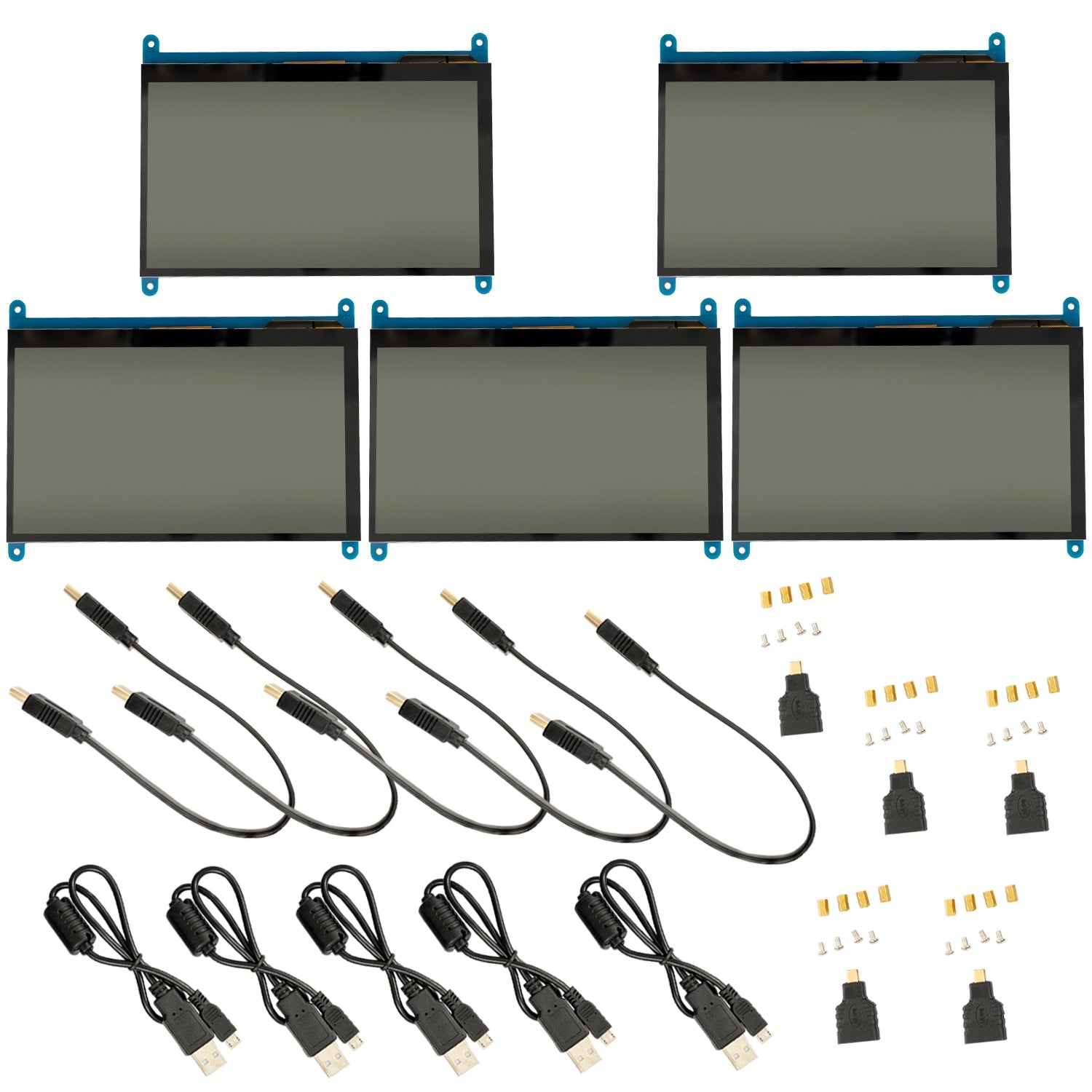 RPI Touch Display 7" Kapazitiv - Touchscreen 7 Zoll, 7 Inch Mini HDMI Display, 7 Inch Raspberry Pi Screen Monitor, 7 - Zoll HDMI - Monitor, Kompatibel mit Raspberry Pi - AZ - Delivery
