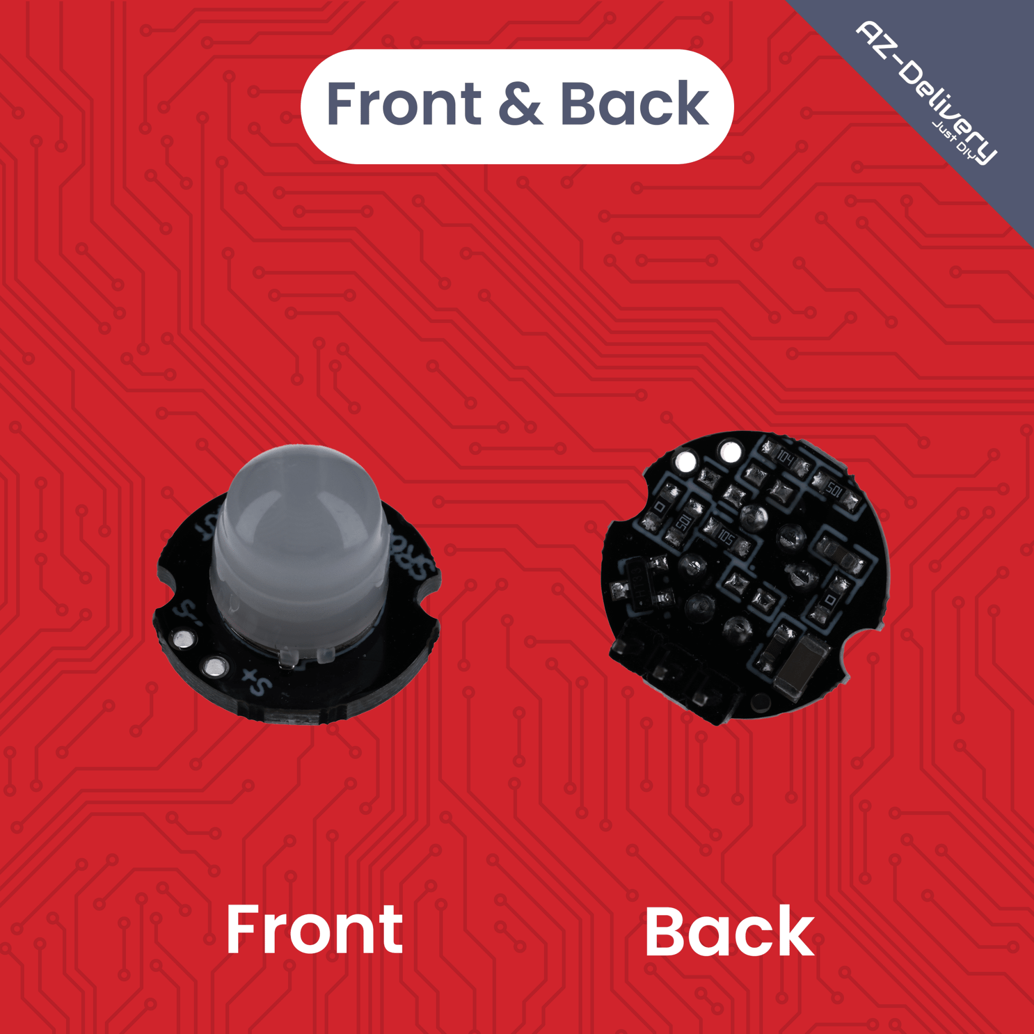 SR602 Mini PIR Bewegungssensor 3,3–15V – Infrarot IR Sensor Modul für Arduino, 100° Erfassung, 5m Reichweite, Mini Bewegungssensor für Raspberry Pi, HC - SR501 Alternative - AZ - Delivery