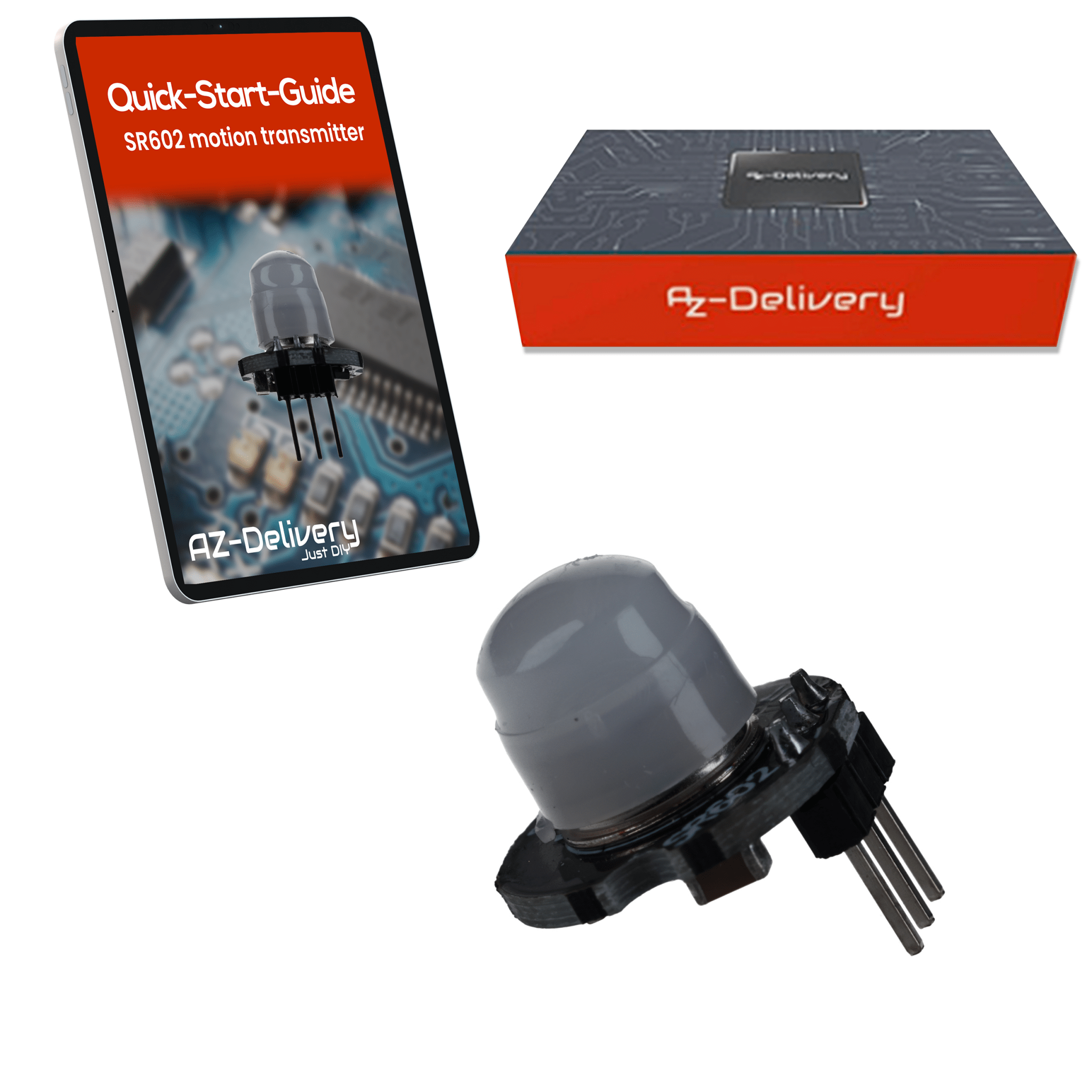 SR602 Mini PIR Bewegungssensor 3,3–15V – Infrarot IR Sensor Modul für Arduino, 100° Erfassung, 5m Reichweite, Mini Bewegungssensor für Raspberry Pi, HC - SR501 Alternative - AZ - Delivery