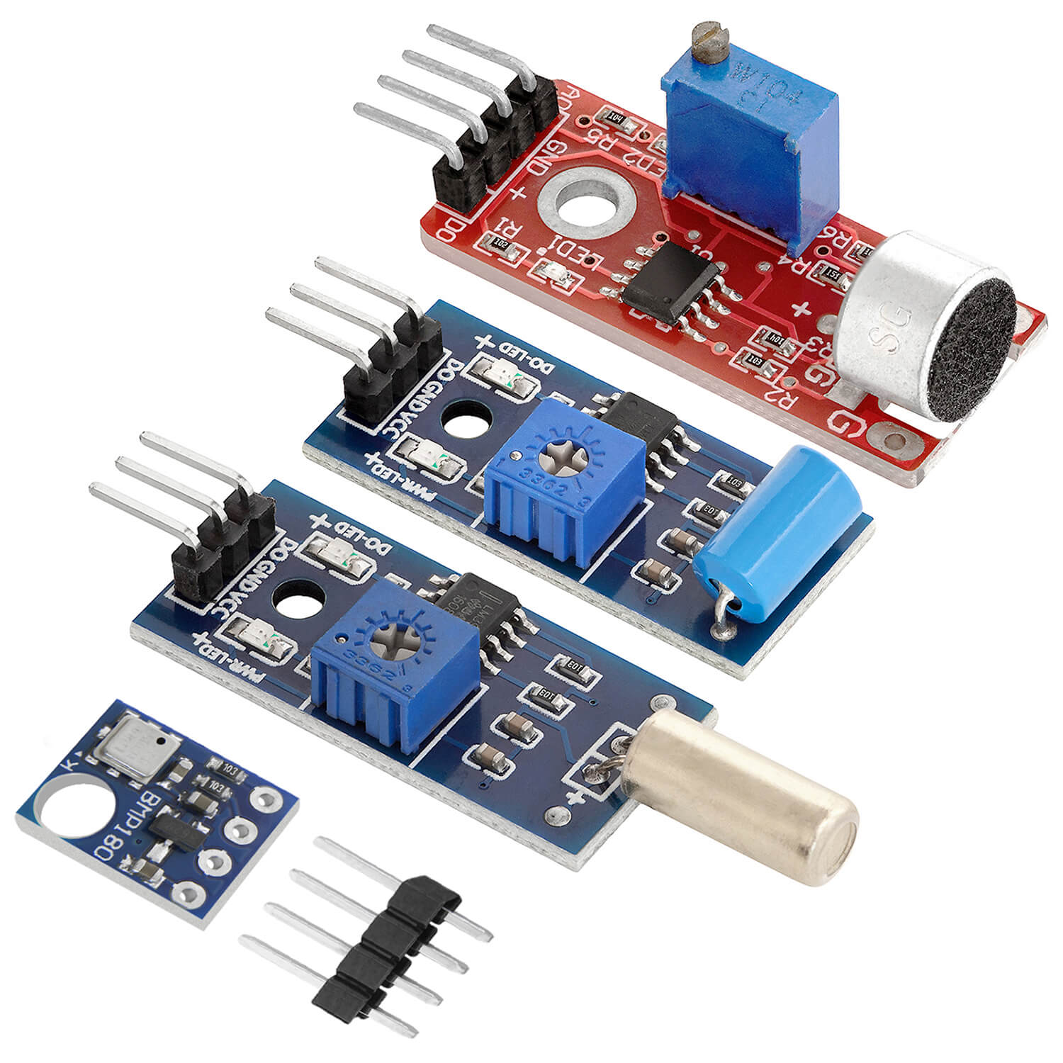 16 in 1 Kit Zubehörset mit Sensoren und Modulen für Raspberry Pi kompatibel mit Arduino