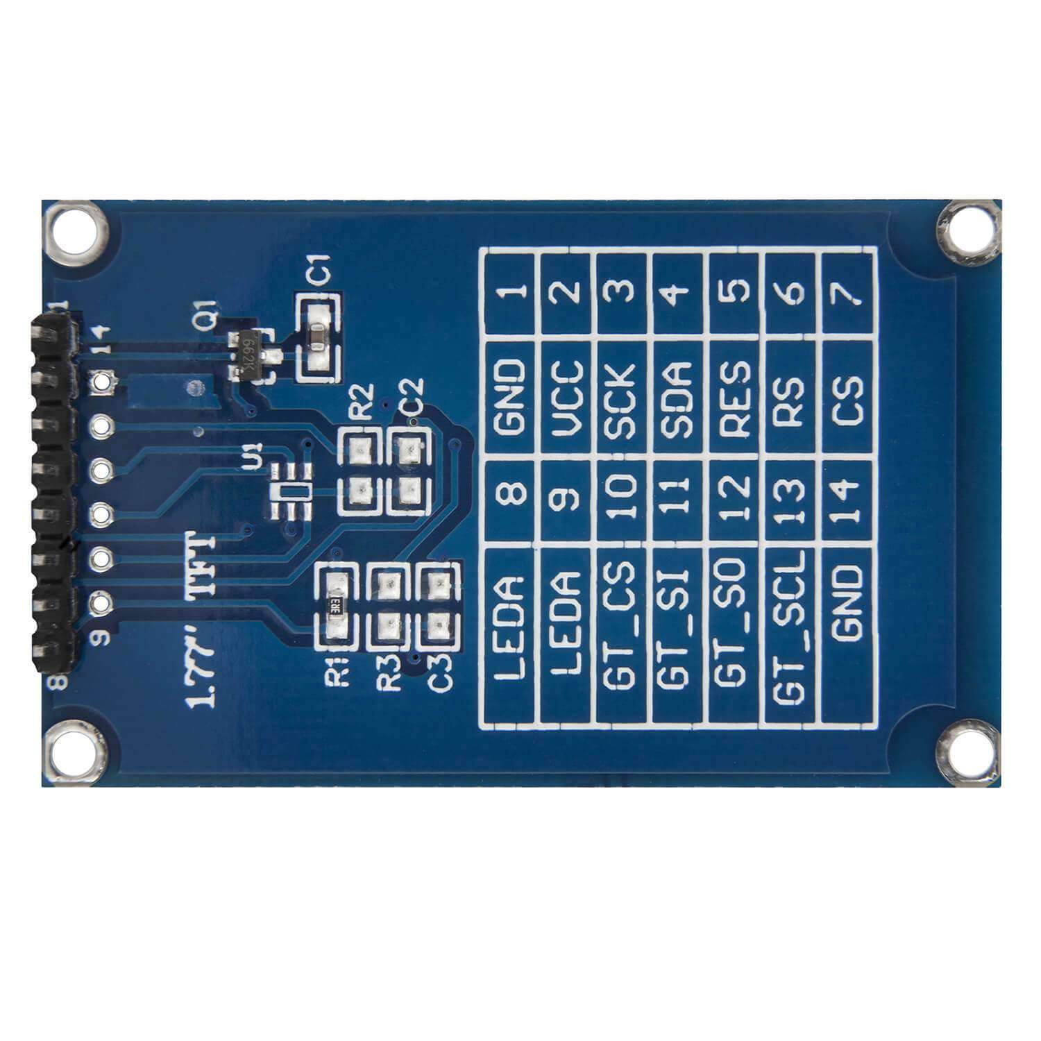 1,77 Zoll SPI TFT-Display und 128x160 Pixeln ST7735S kompatibel mit Arduino und Raspberry Pi