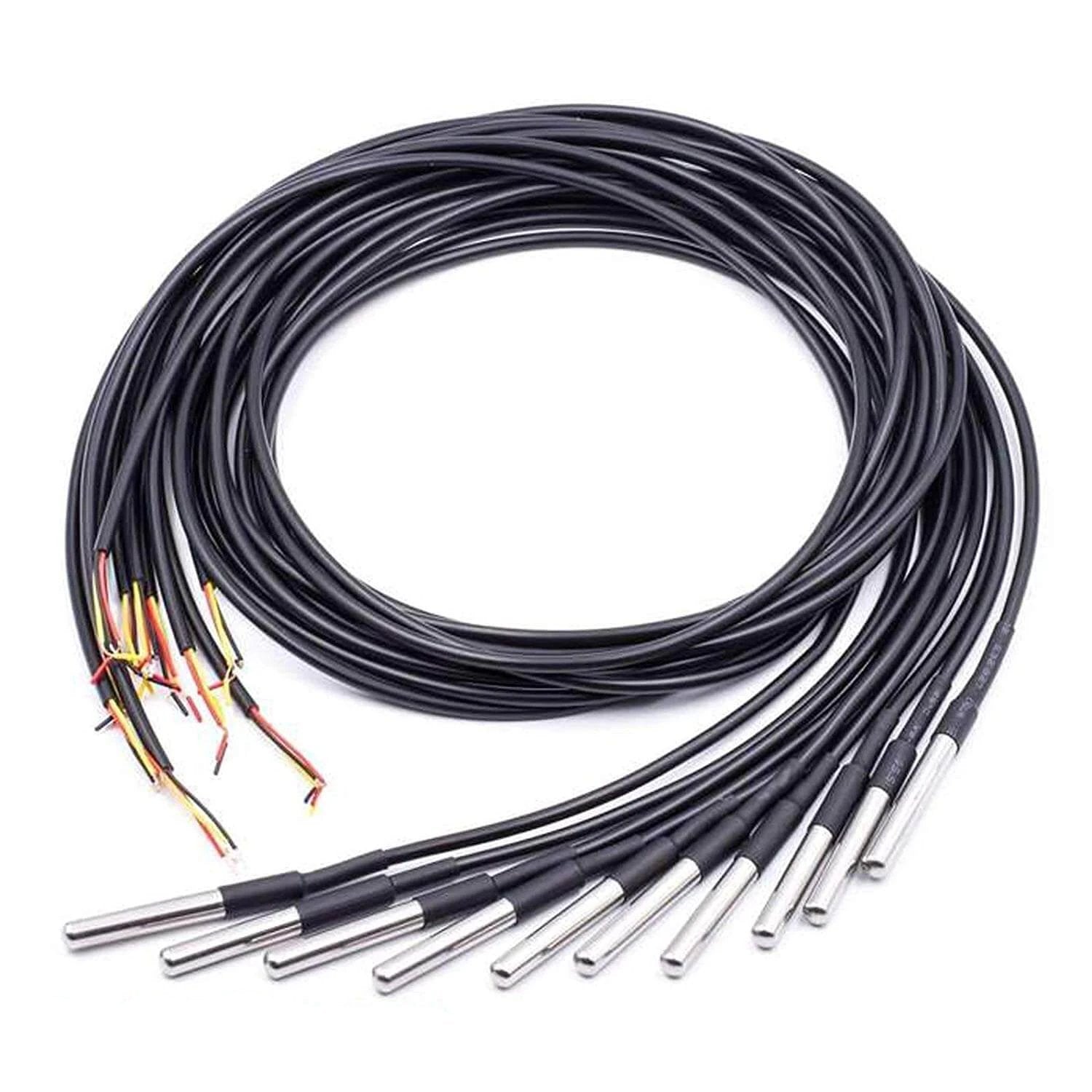1m Kabel DS18B20 digitaler Edelstahl Temperatursensor Temperaturfühler, wasserdicht kompatibel mit Arduino und Raspberry Pi
