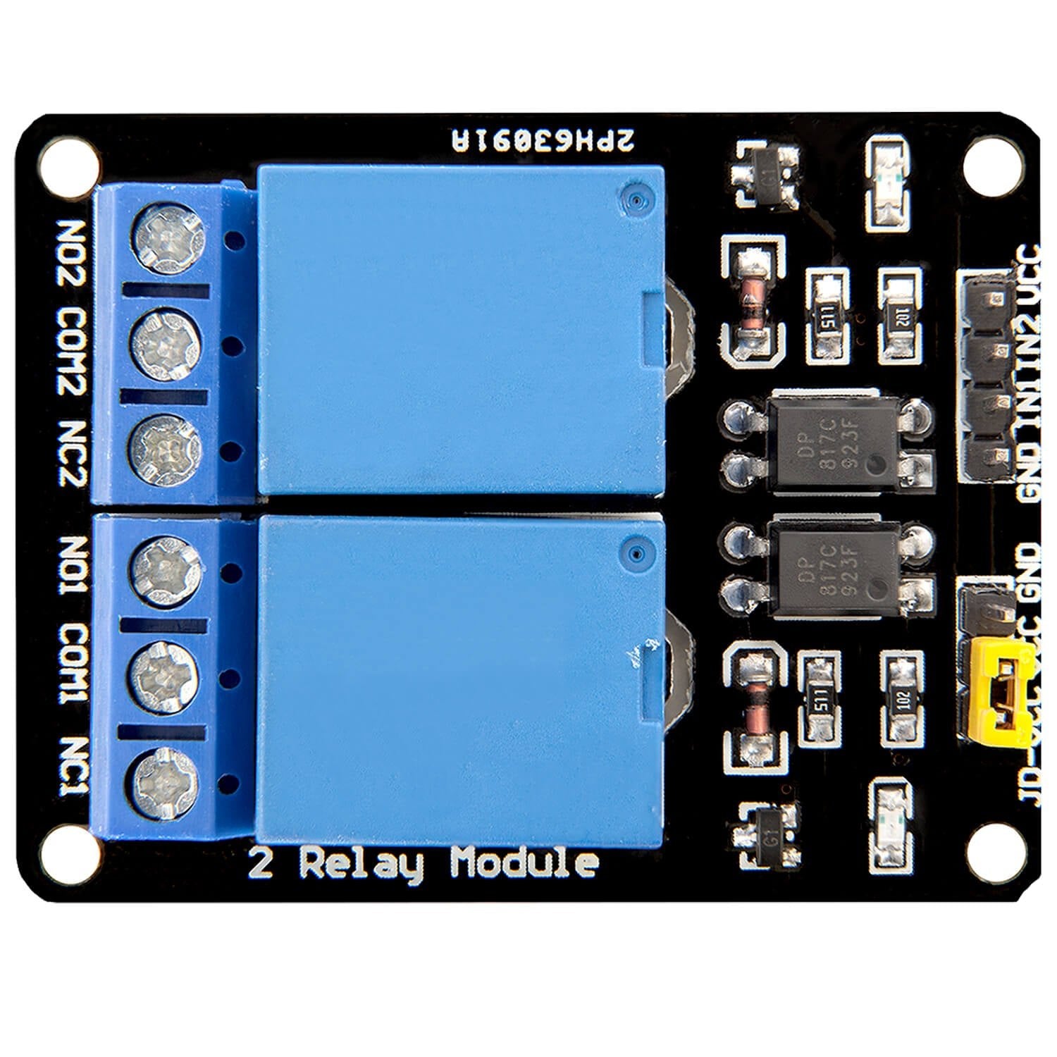 2-Relais Modul 5V mit Optokoppler Low-Level-Trigger kompatibel mit Arduino und Raspberry Pi