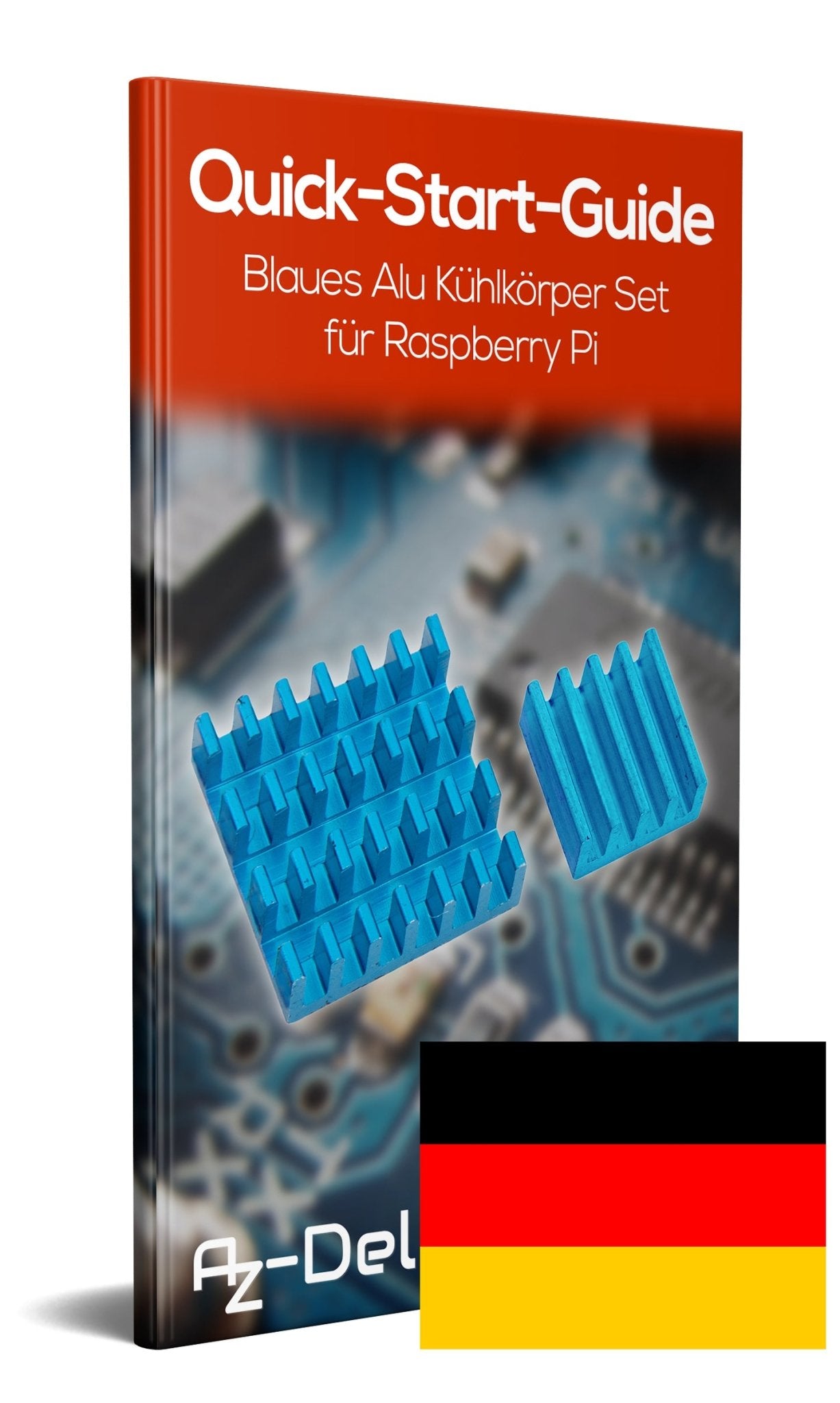 2 Set blue aluminum heatsink passive for Raspberry Pi 3 with heat-conducting special adhesive film