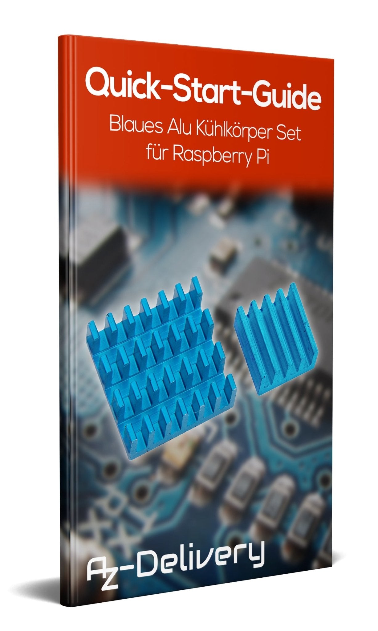 2 Set blue aluminum heatsink passive for Raspberry Pi 3 with heat-conducting special adhesive film
