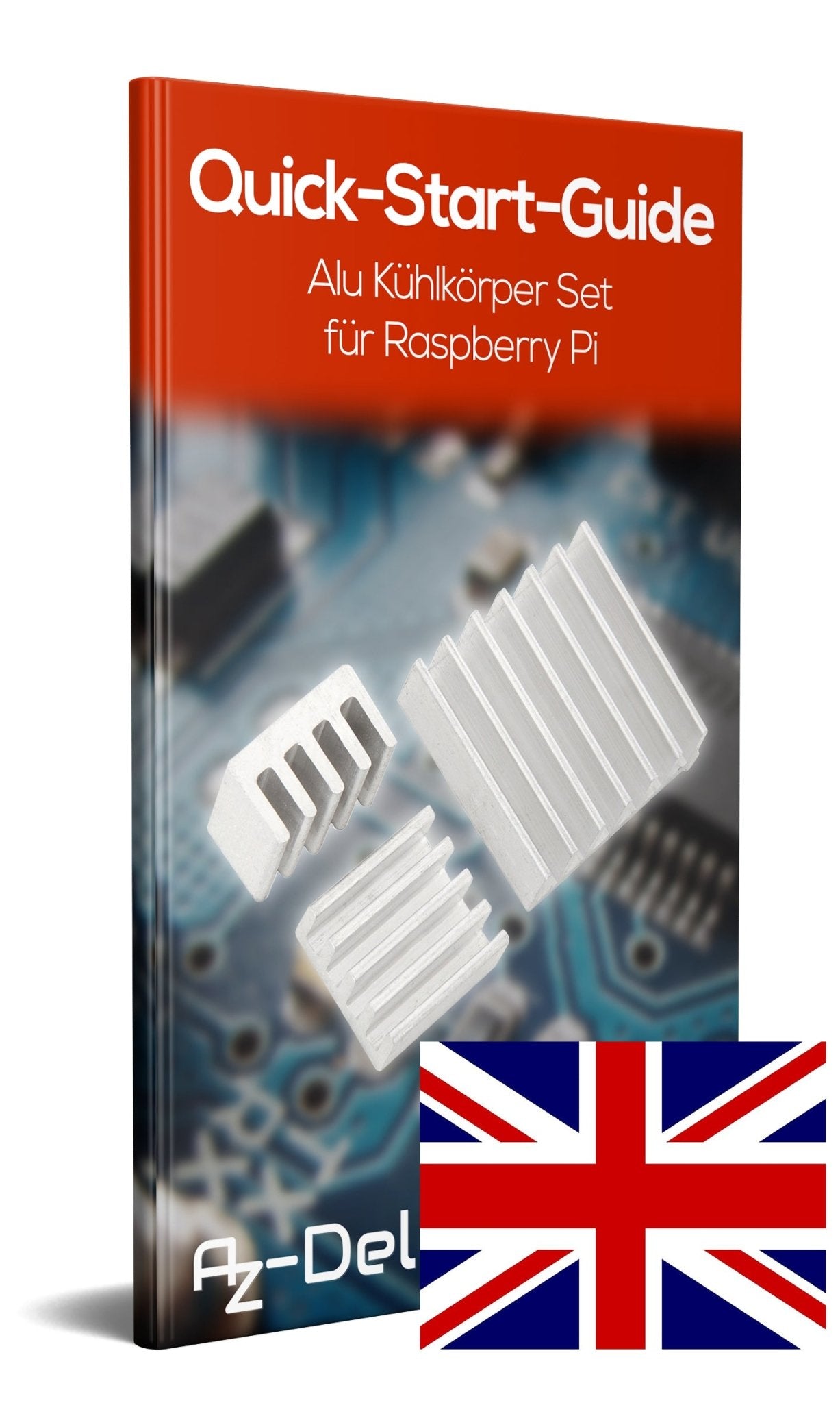 3er Set passive Alu Kühlkörper für Raspberry Pi A + B mit wärmeleitender Spezialklebefolie