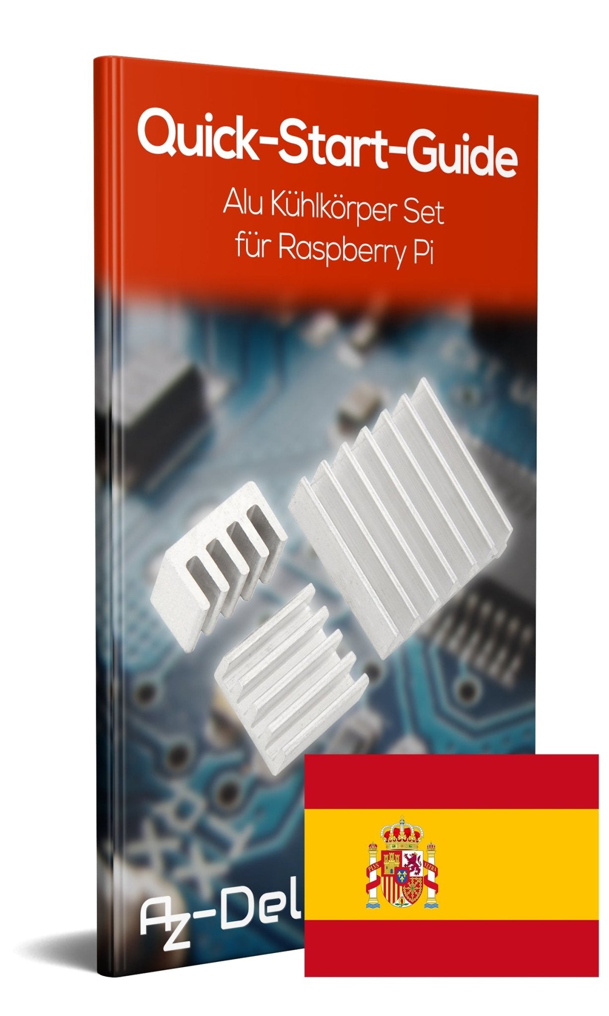 3er Set passive Alu Kühlkörper für Raspberry Pi A + B mit wärmeleitender Spezialklebefolie