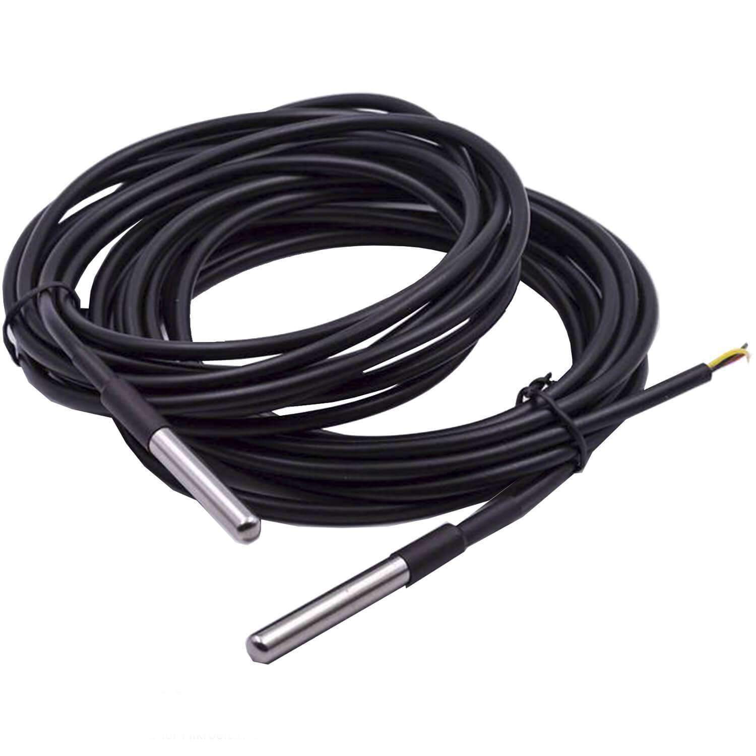 3M Kabel DS18B20 digitaler Edelstahl Temperatursensor Temperaturfühler, wasserdicht kompatibel mit Arduino und Raspberry Pi