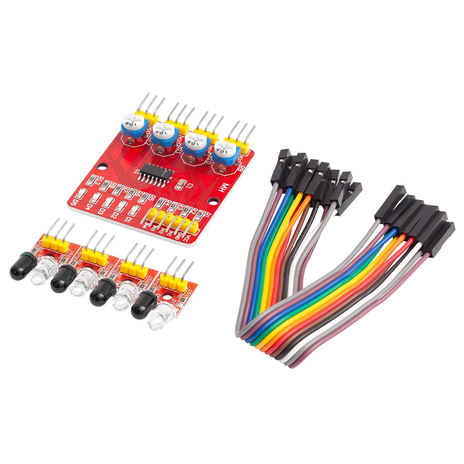 4-channel infrared lines reflection Tracking-smart sensor module set ...