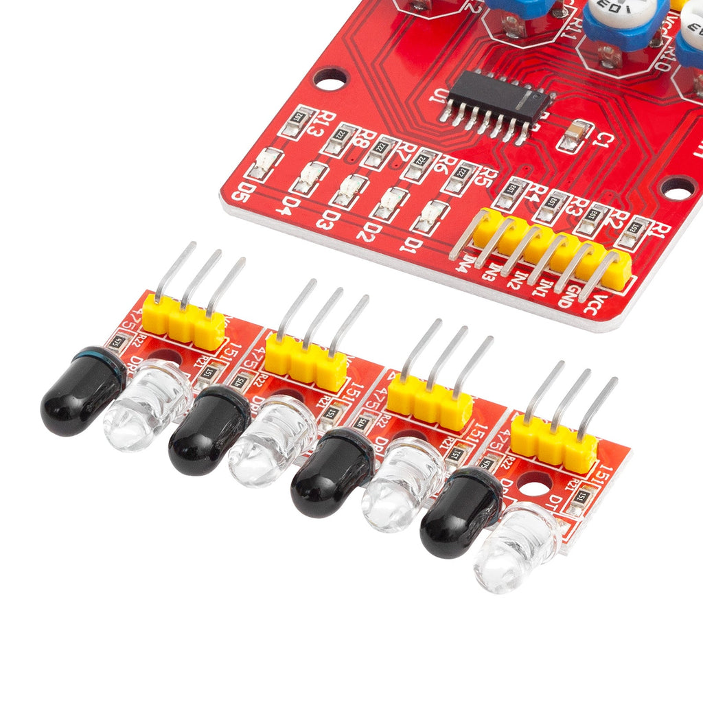 4-channel infrared lines reflection Tracking-smart sensor module set ...