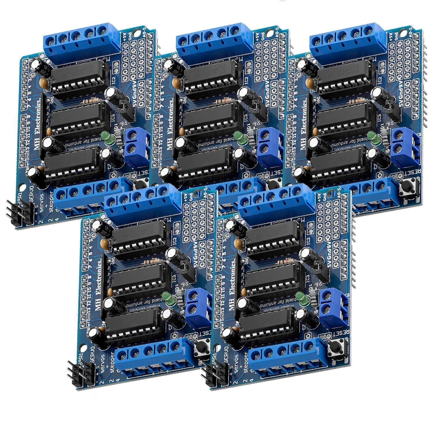 4-Kanal L293D Motortreiber Shield Schrittmotortreiber für Mega 2560 und UNO R3, Diecimila, Duemilanove kompatibel mit Arduino und Raspberry Pi