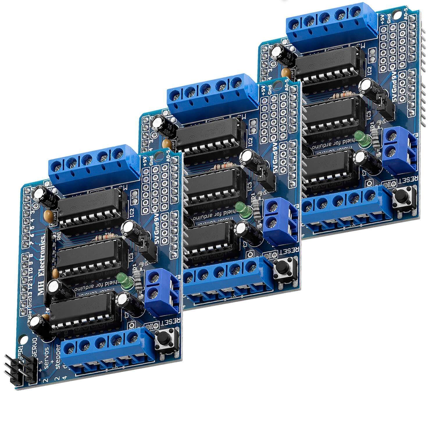 4-Kanal L293D Motortreiber Shield Schrittmotortreiber für Mega 2560 und UNO R3, Diecimila, Duemilanove kompatibel mit Arduino und Raspberry Pi