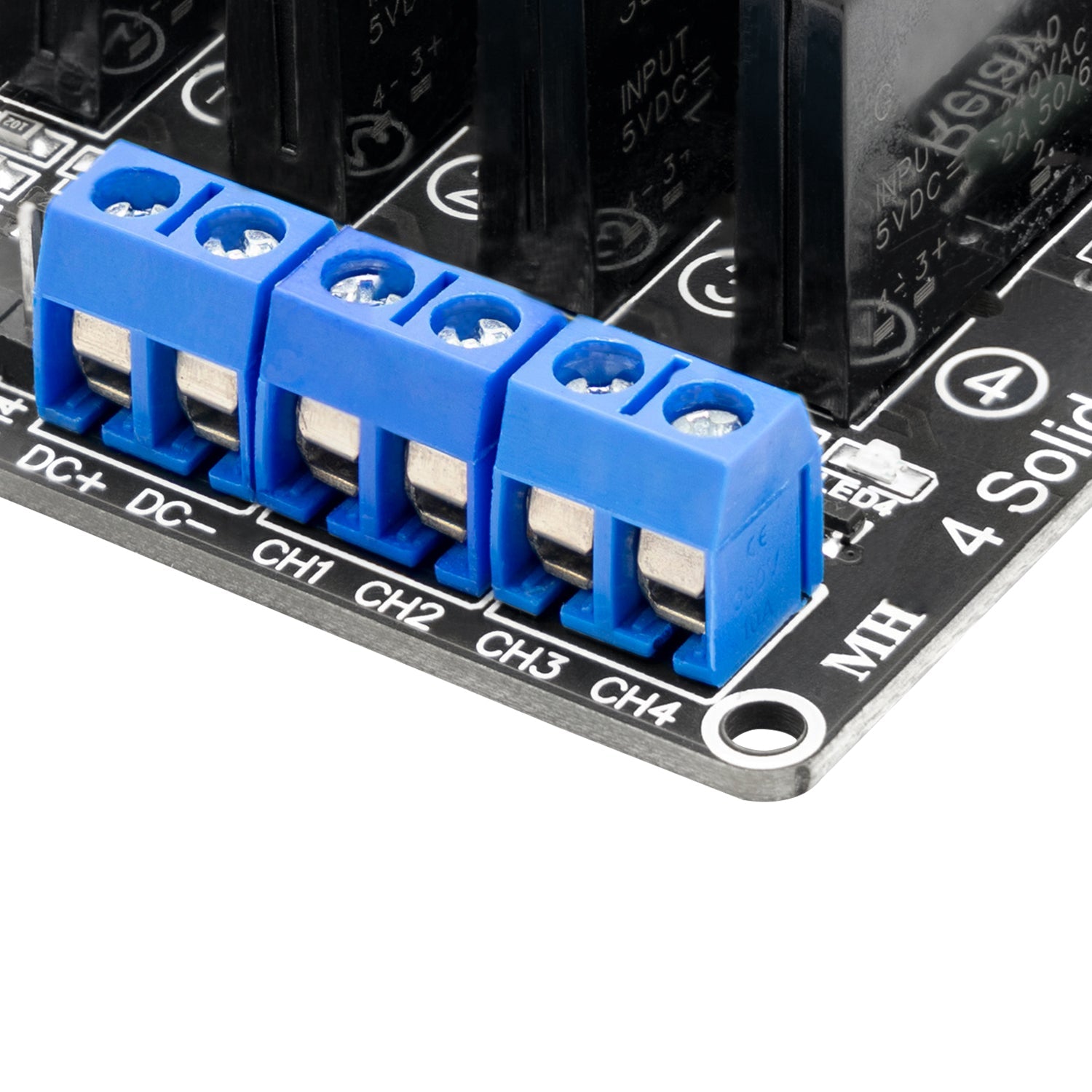 Relé de estado sólido de 4 canales Interruptor de potencia de disparo de bajo nivel de 5 V CC compatible con Arduino y Raspberry Pi