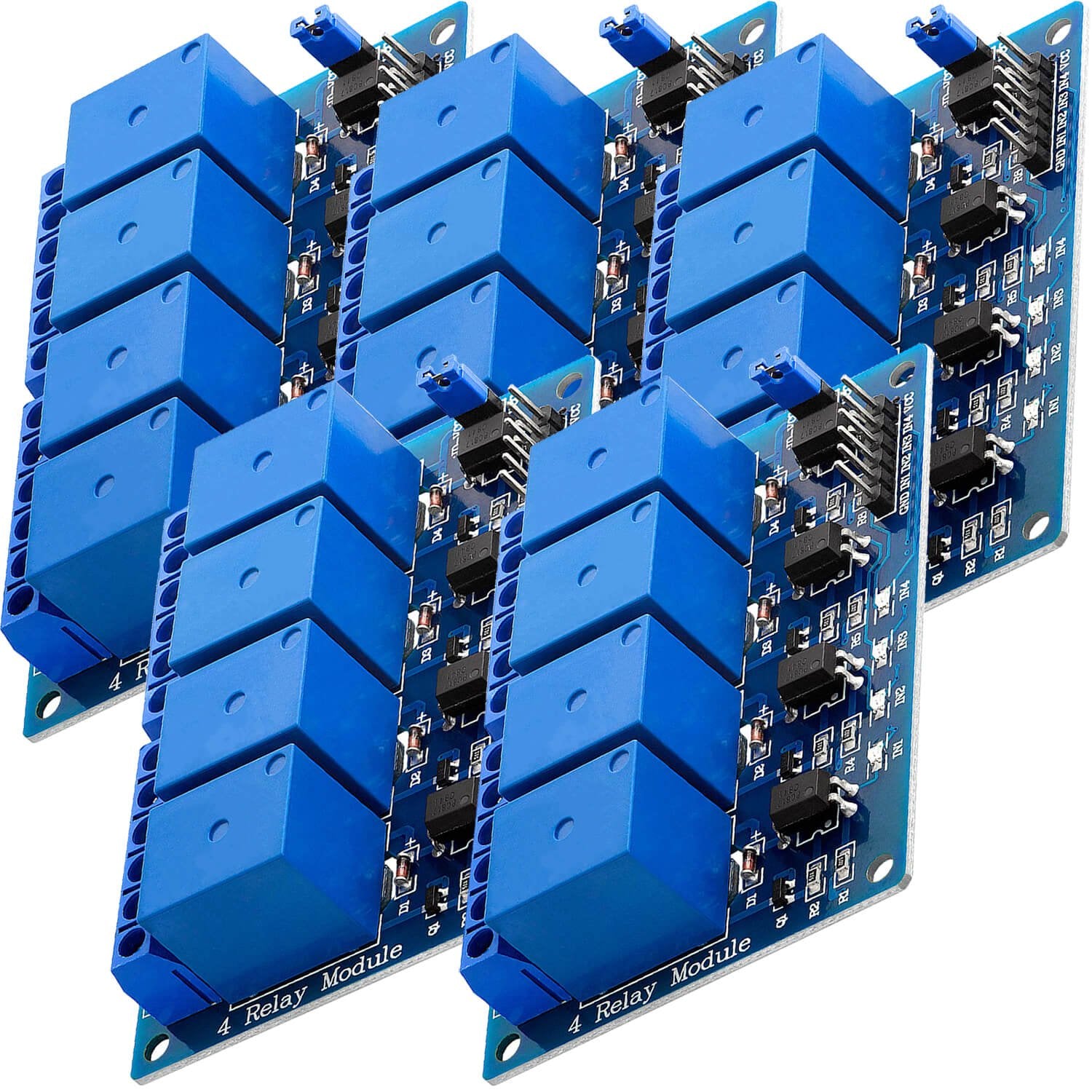 4-Relais Modul 5V mit Optokoppler Low-Level-Trigger kompatibel mit Arduino and Raspberry Pi