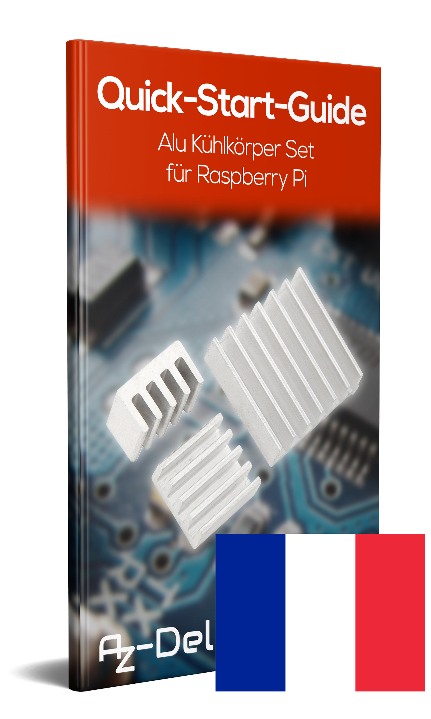 3er Set passive Alu Kühlkörper für Raspberry Pi A + B mit wärmeleitender Spezialklebefolie