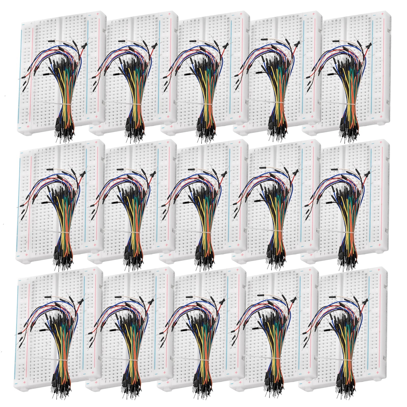 Breadboard kit - 3 x 65stk. Jumper Wire Kabel M2M and 3 x mini