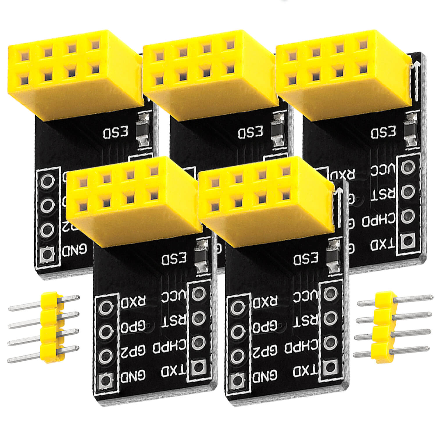 Breadboardadapter für ESP-01S Breadboard-zu-ESP8266 01S Serial Wireless Wifi Module - AZ-Delivery